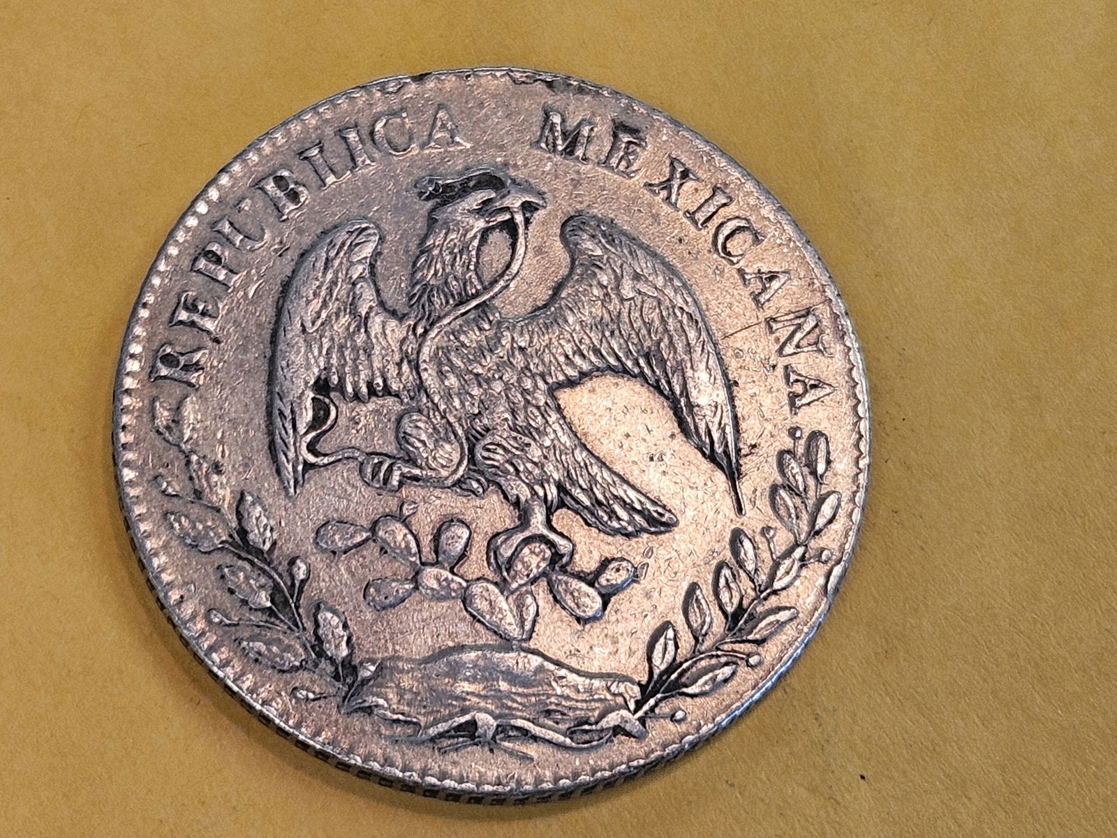 1876 GoF-Fr Mexico silver 8 reals in Extra Fine - 5