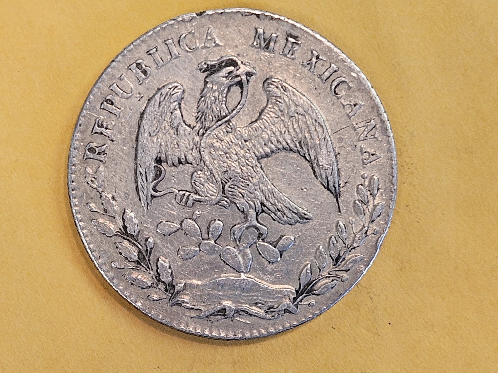 1876 GoF-Fr Mexico silver 8 reals in Extra Fine - 6