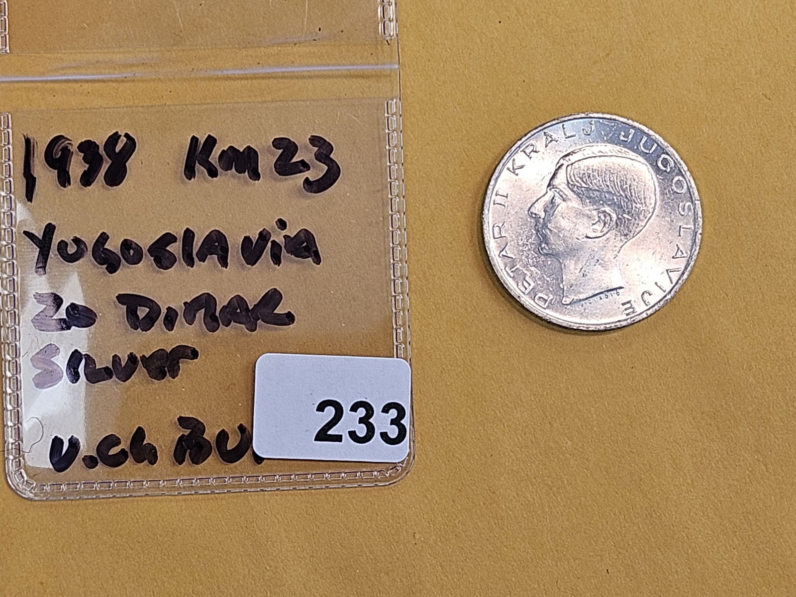 Very Choice Brilliant Uncirculated plus 1938 Yugoslavia 20 dinar - 2