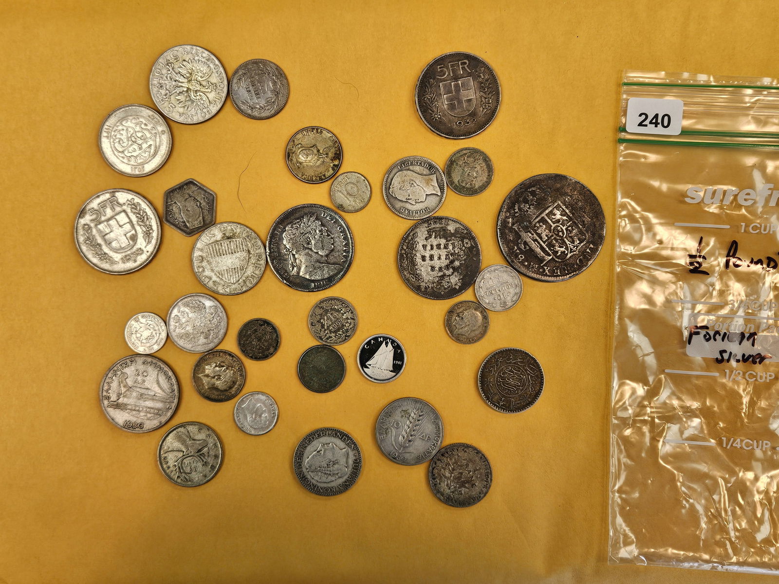 Bag of SILVER World coins: All silver. From dealer. We didn't authenticate 
