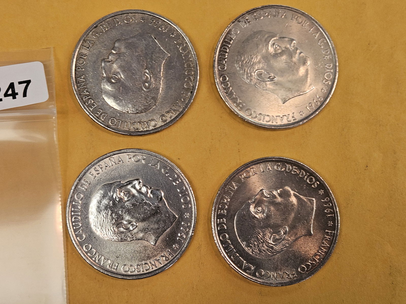 Four silver Spanish coins - 2