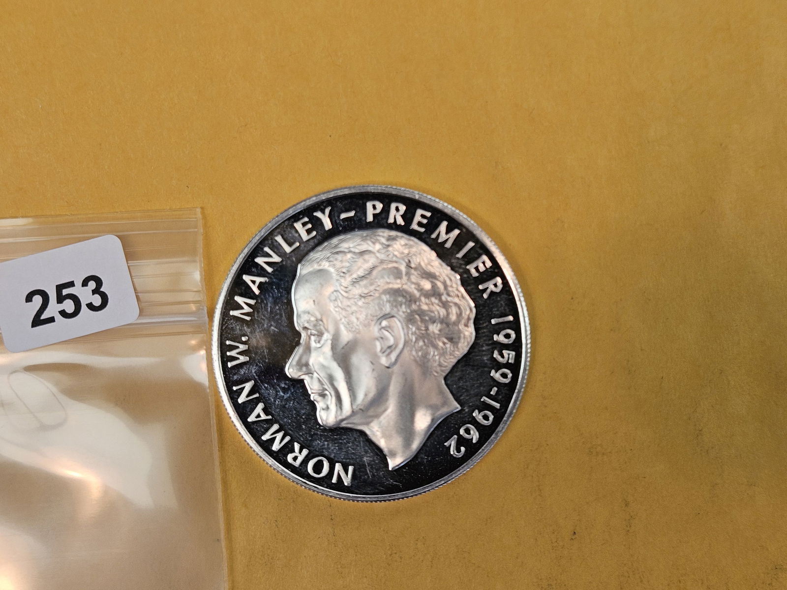 Proof Silver 1973 Jamaica Five Dollars - 2