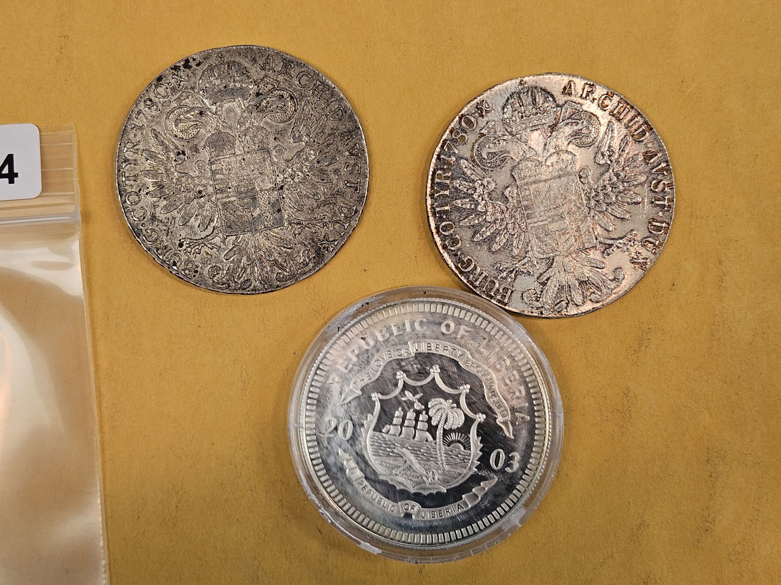 Three crown-sized silver world coins - 2