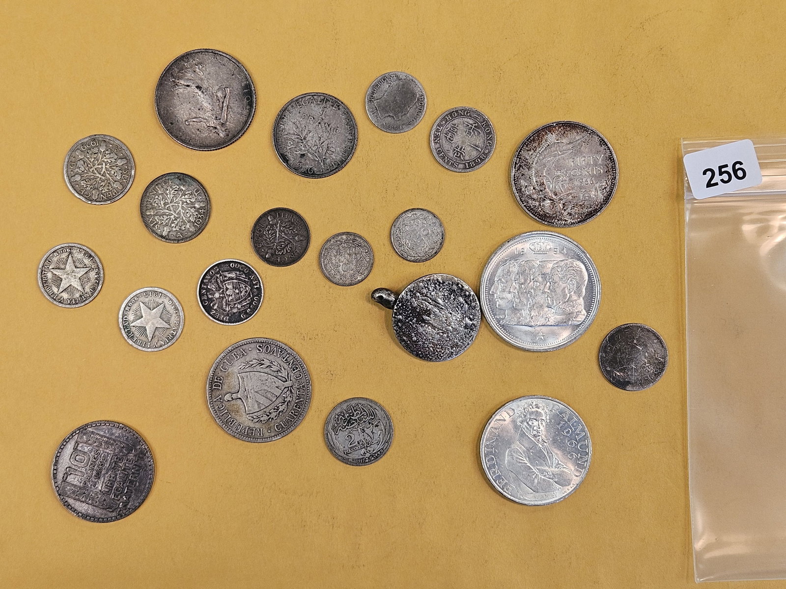 Twenty mixed silver World coins: Circulated