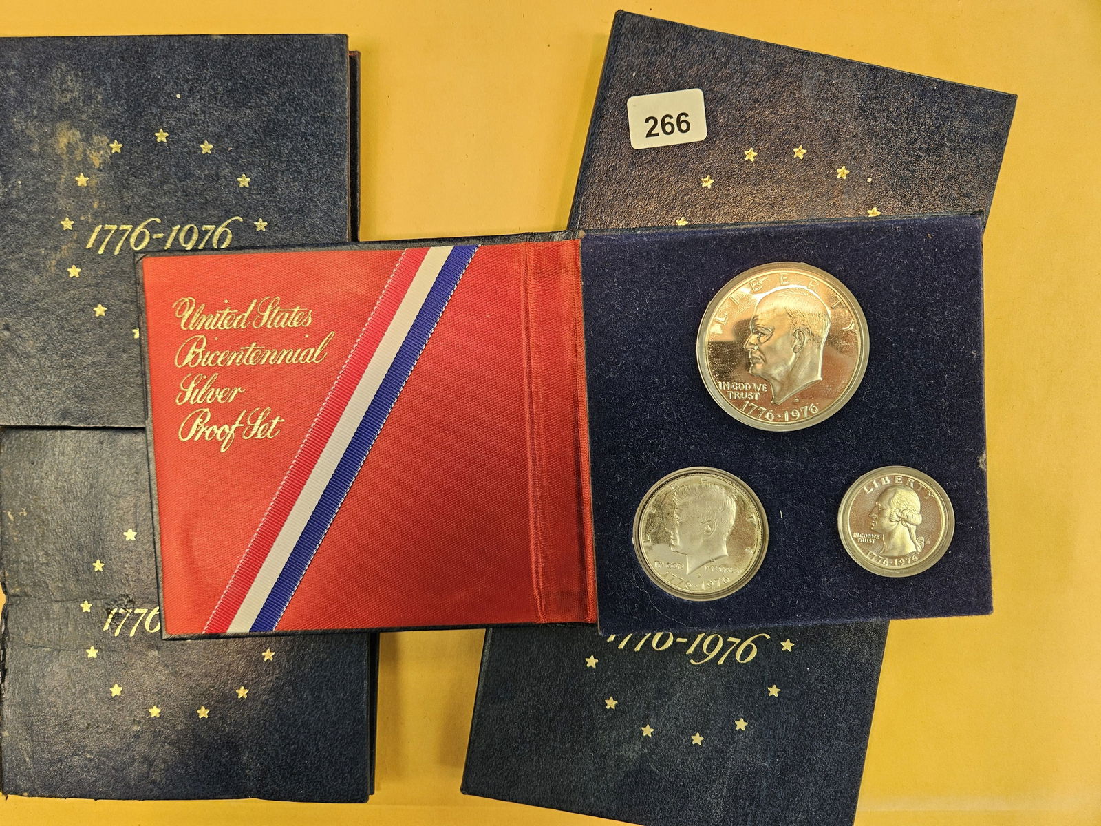 Five GEM Proof silver Bicentennial 3-Coin SILVER Coin sets (1 of 1)