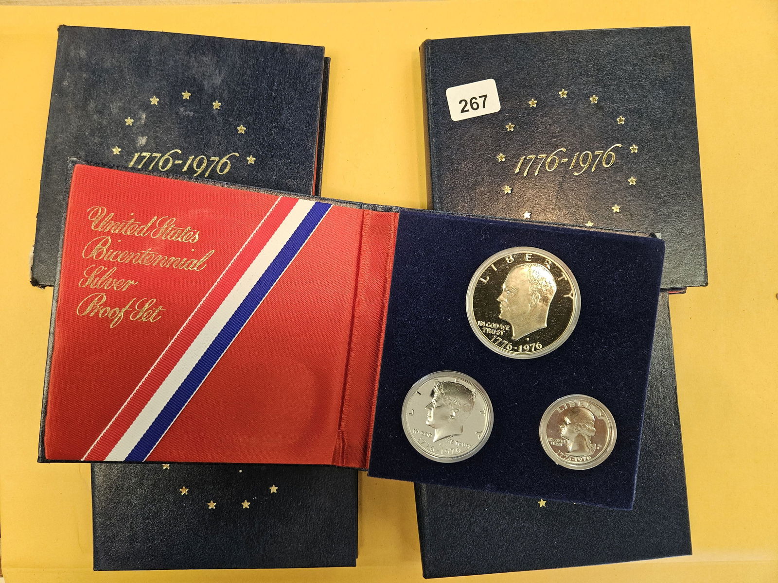 Five GEM Proof silver Bicentennial 3-Coin SILVER Coin sets (1 of 1)