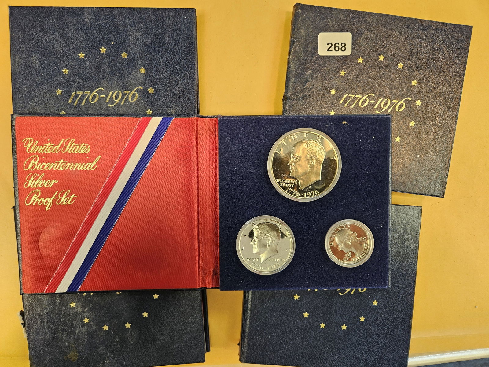 Five GEM Proof silver Bicentennial 3-Coin SILVER Coin sets (1 of 1)