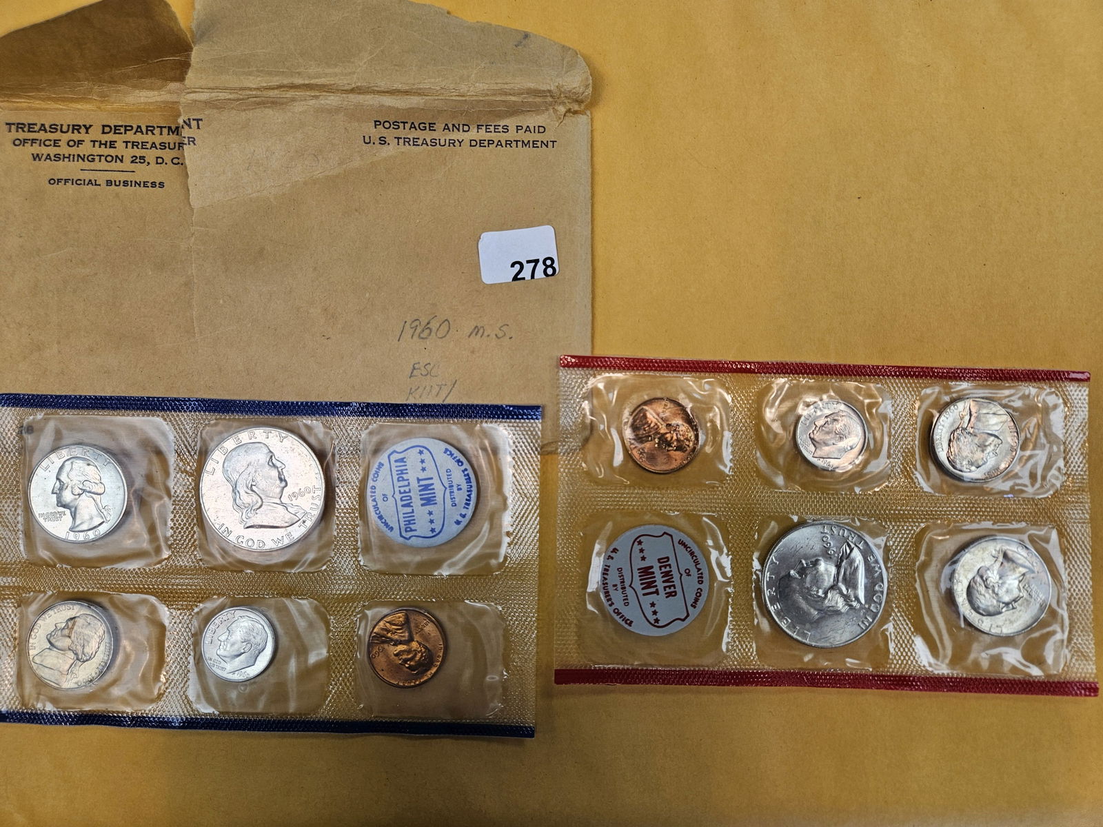VARIETY! GEM 1960 US SILVER Mint Set in OGP (1 of 4)