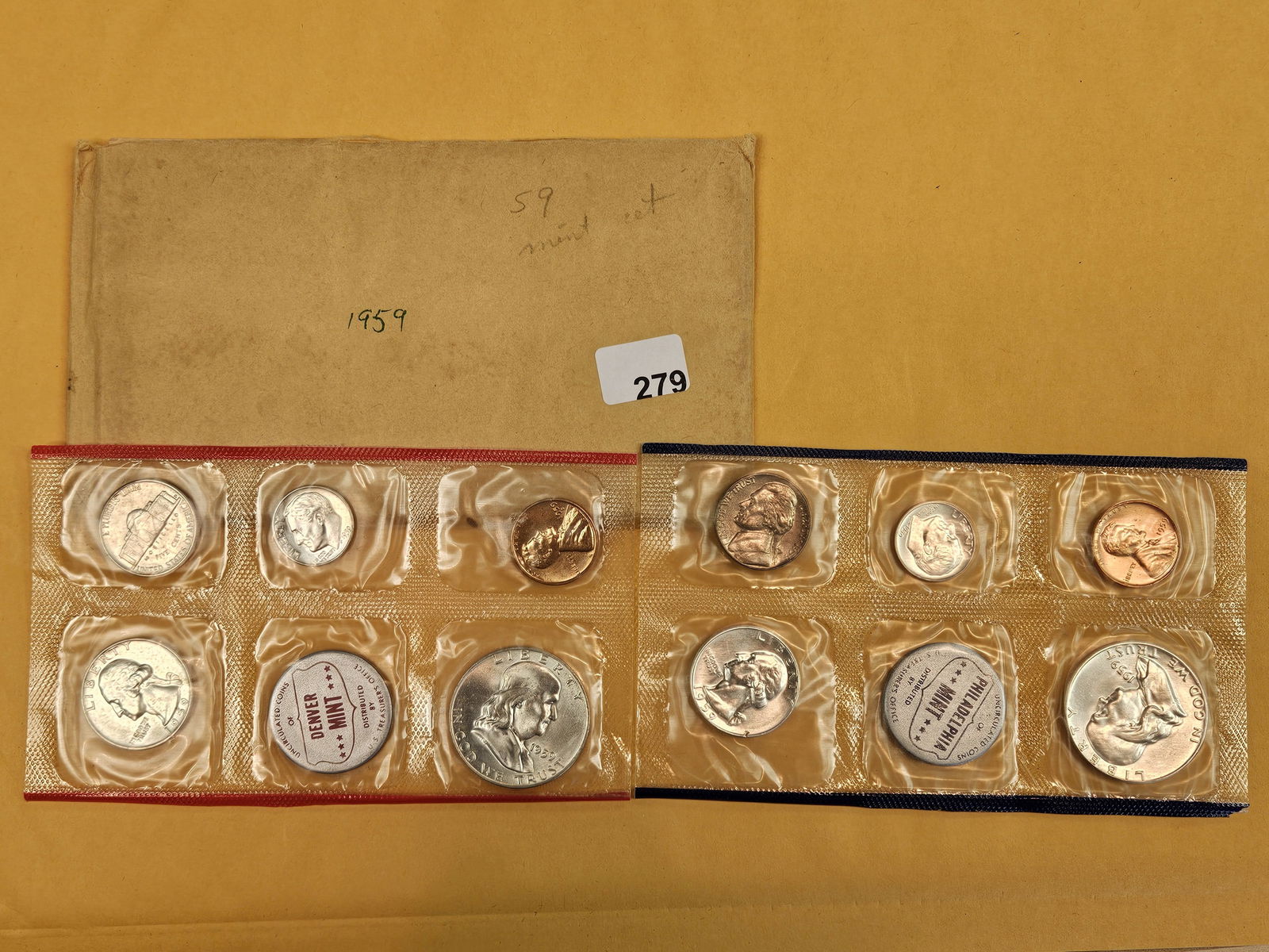 VARIETY! GEM 1959 US SILVER Mint Set in OGP (1 of 4)
