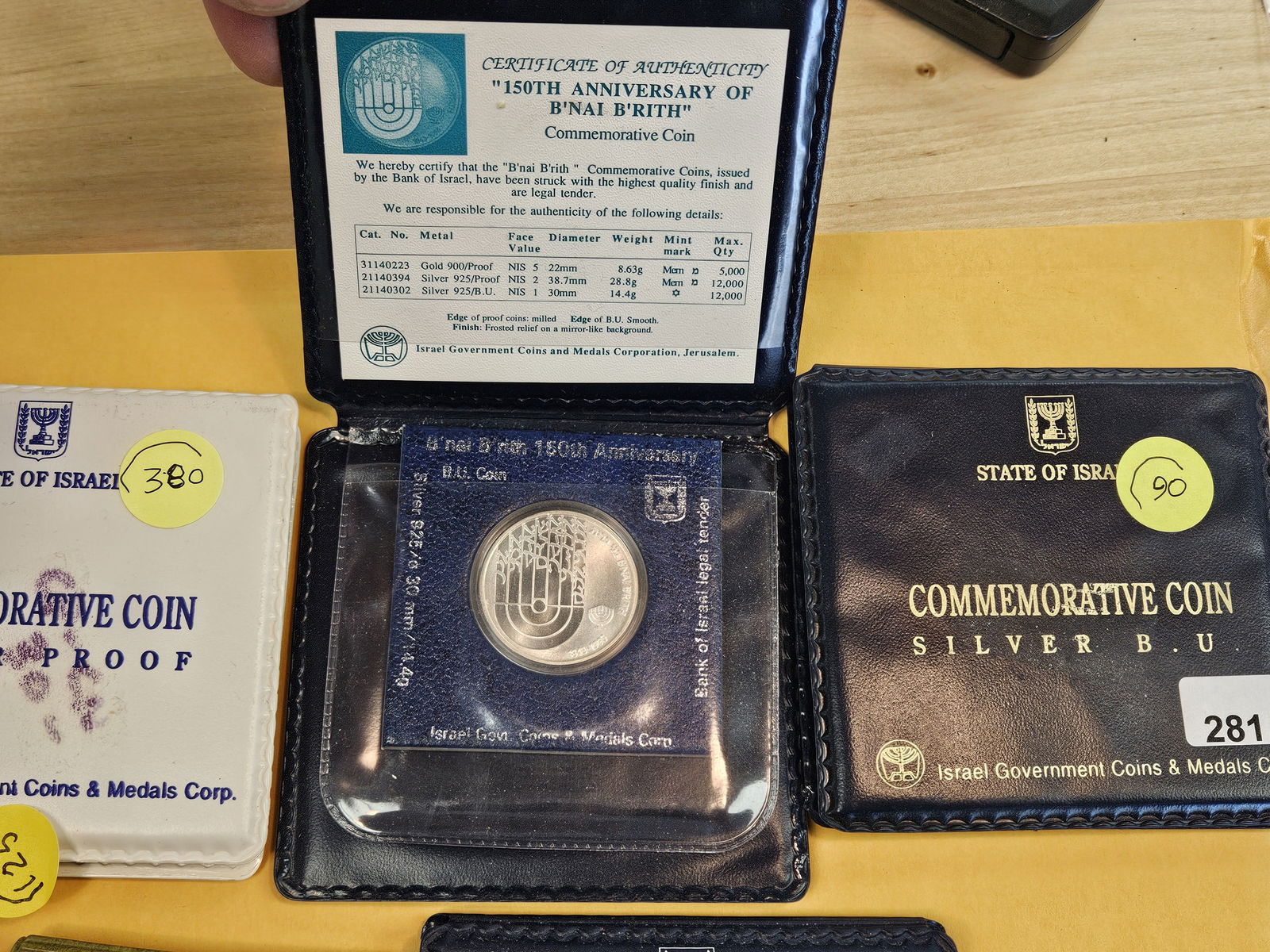 Five SILVER Israel Coin sets - 3