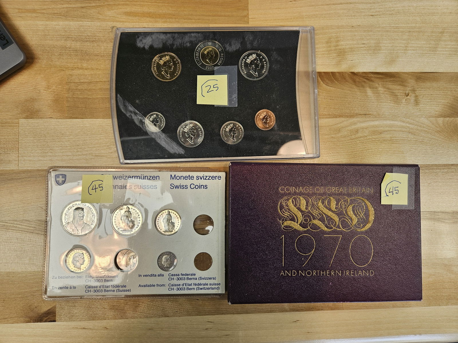 Seven fun, mixed, World coin sets - 2