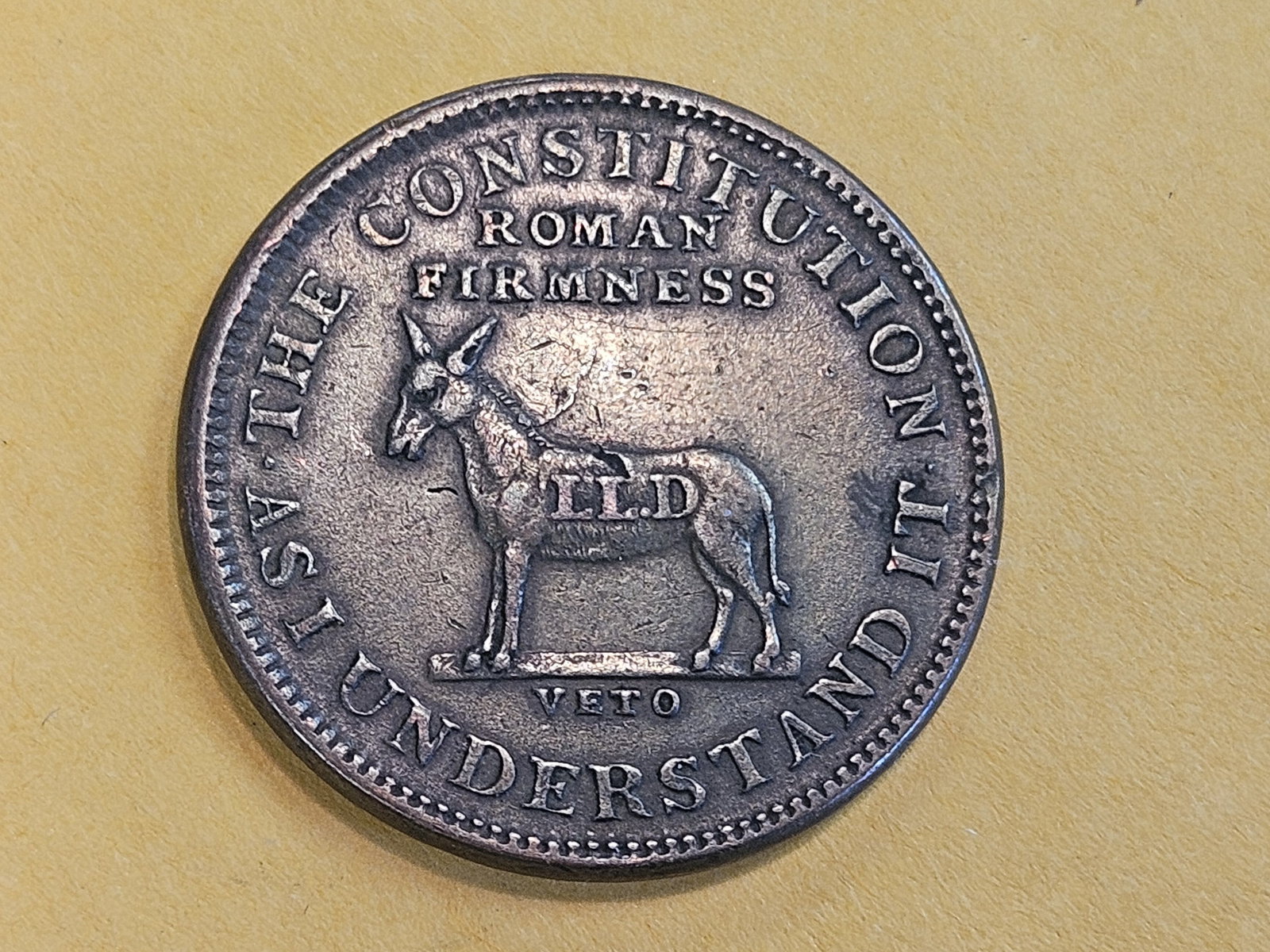 1837 Hard Times Token in Very Fine - 4