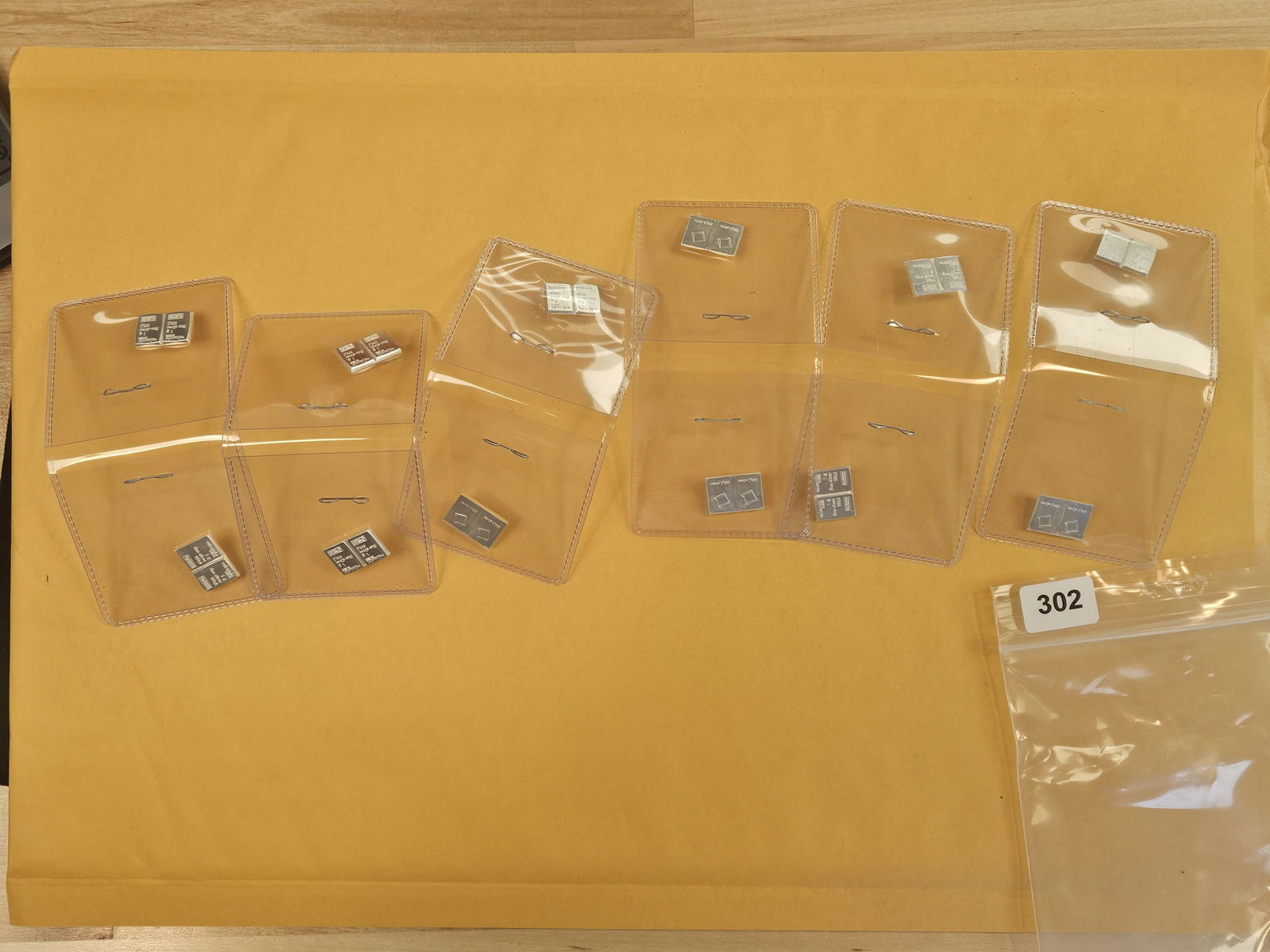 Twenty-four grams of .999 fine silver bars: Valcambi Suisse bars. All from a larger combi-bar. Twelve groups of 2 each 