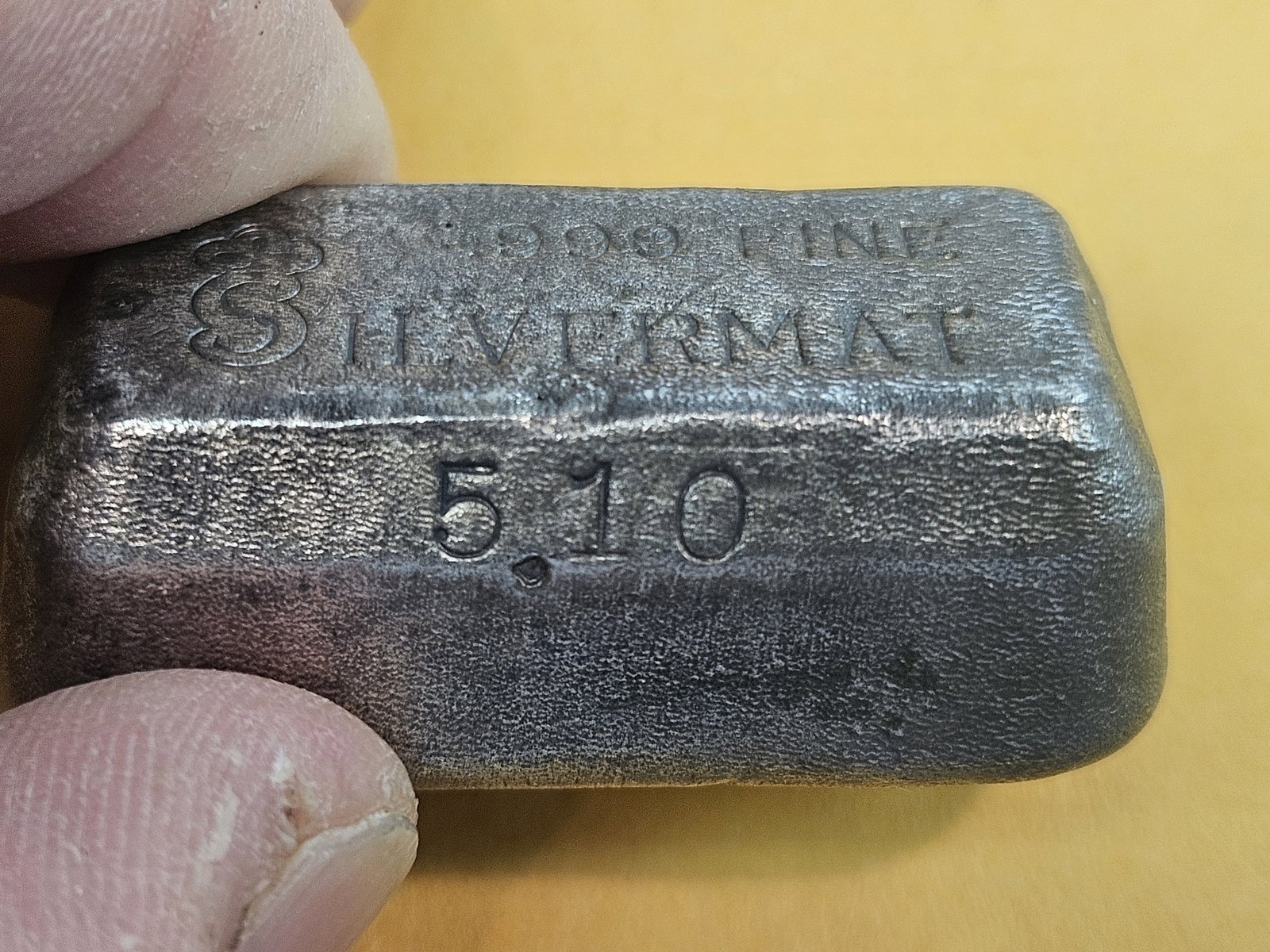 * Scarce * SILVERMAT .999 fine silver 5.1 Troy ounce bar - 3