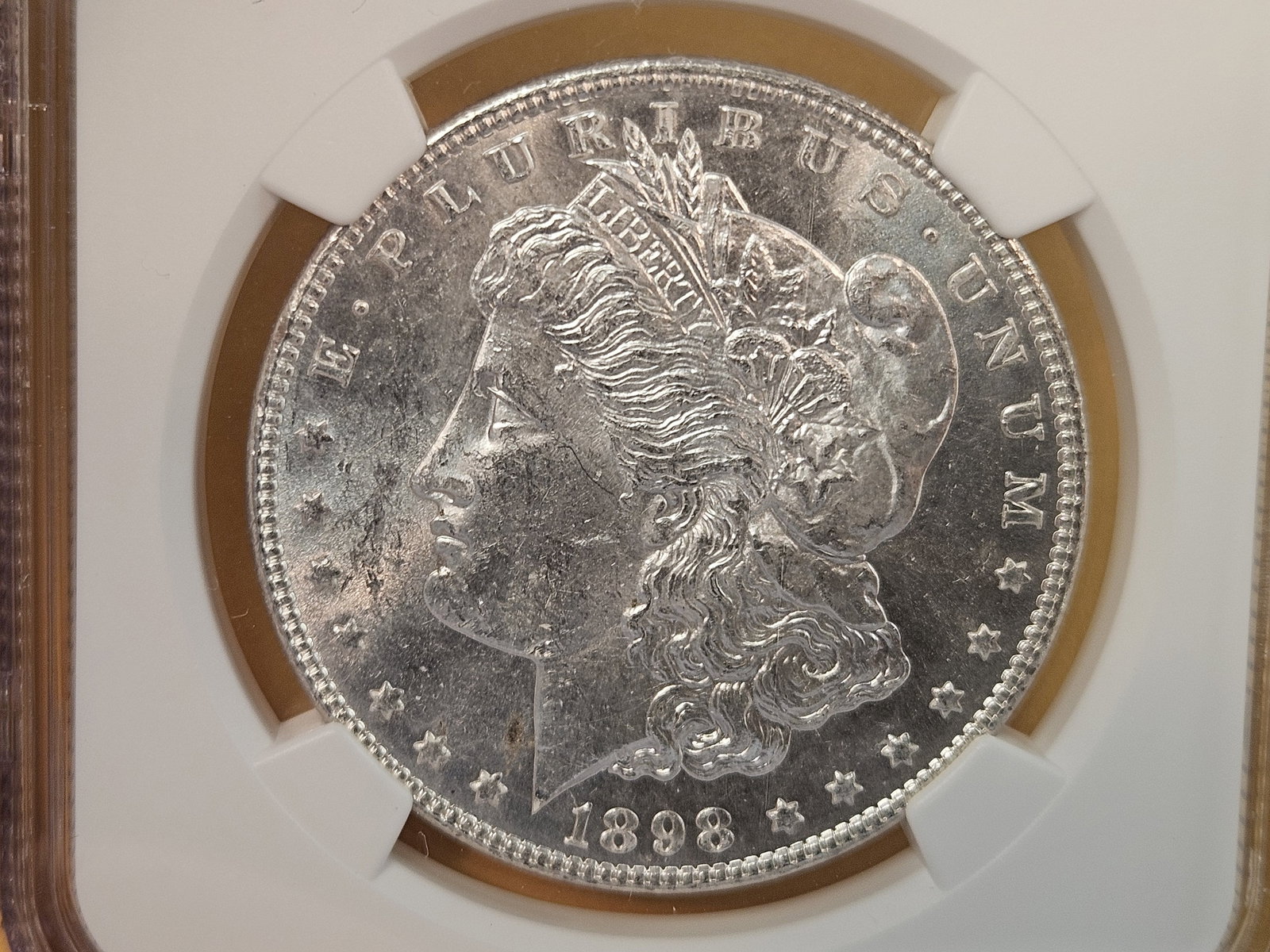 NGC 1898 Morgan Dollar in Mint State 60 - 3