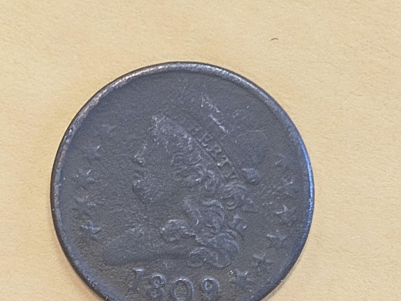 1809 Classic Head Half Cent in Very Fine - details - 4