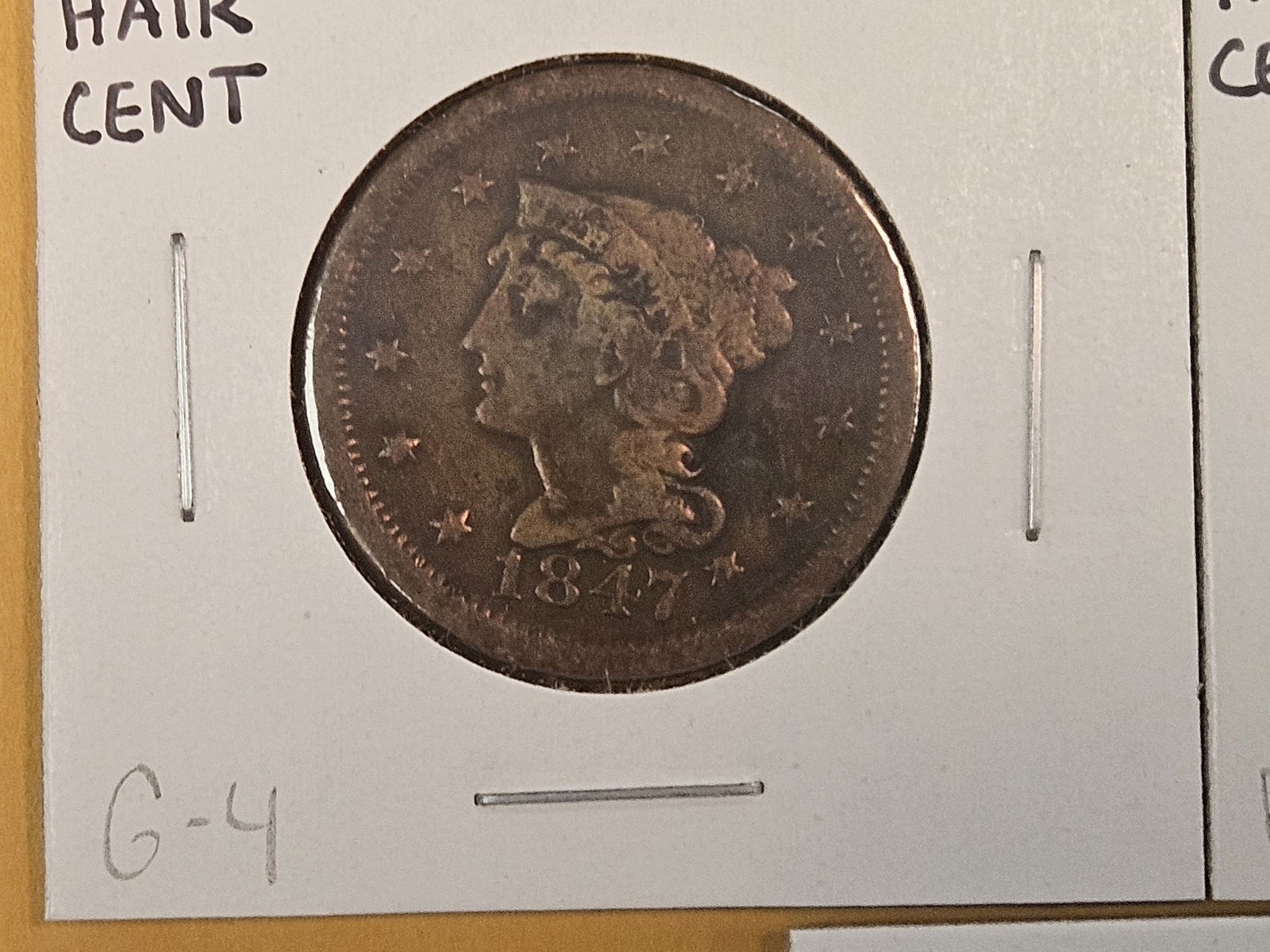 Three Braided Hair Large Cents - 2