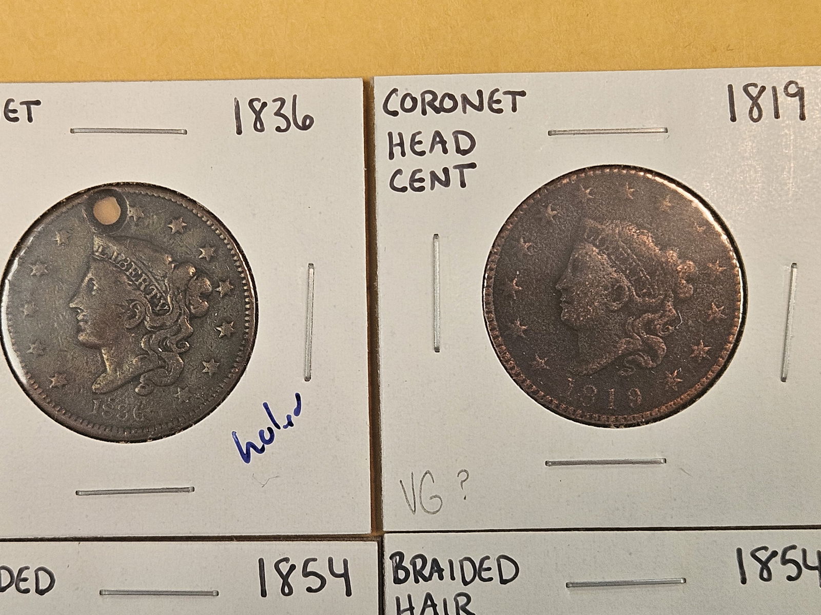 Four more mixed Large Cents - 2