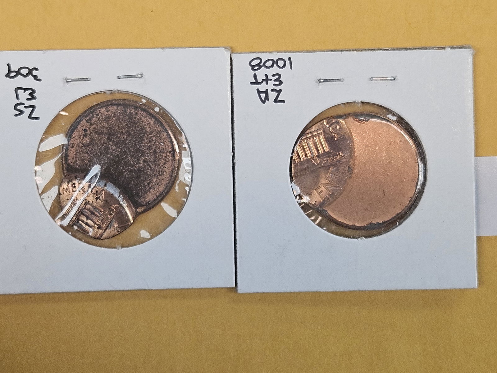 Mint Errors! Two Brilliant Uncirculated Lincoln Cents - 2