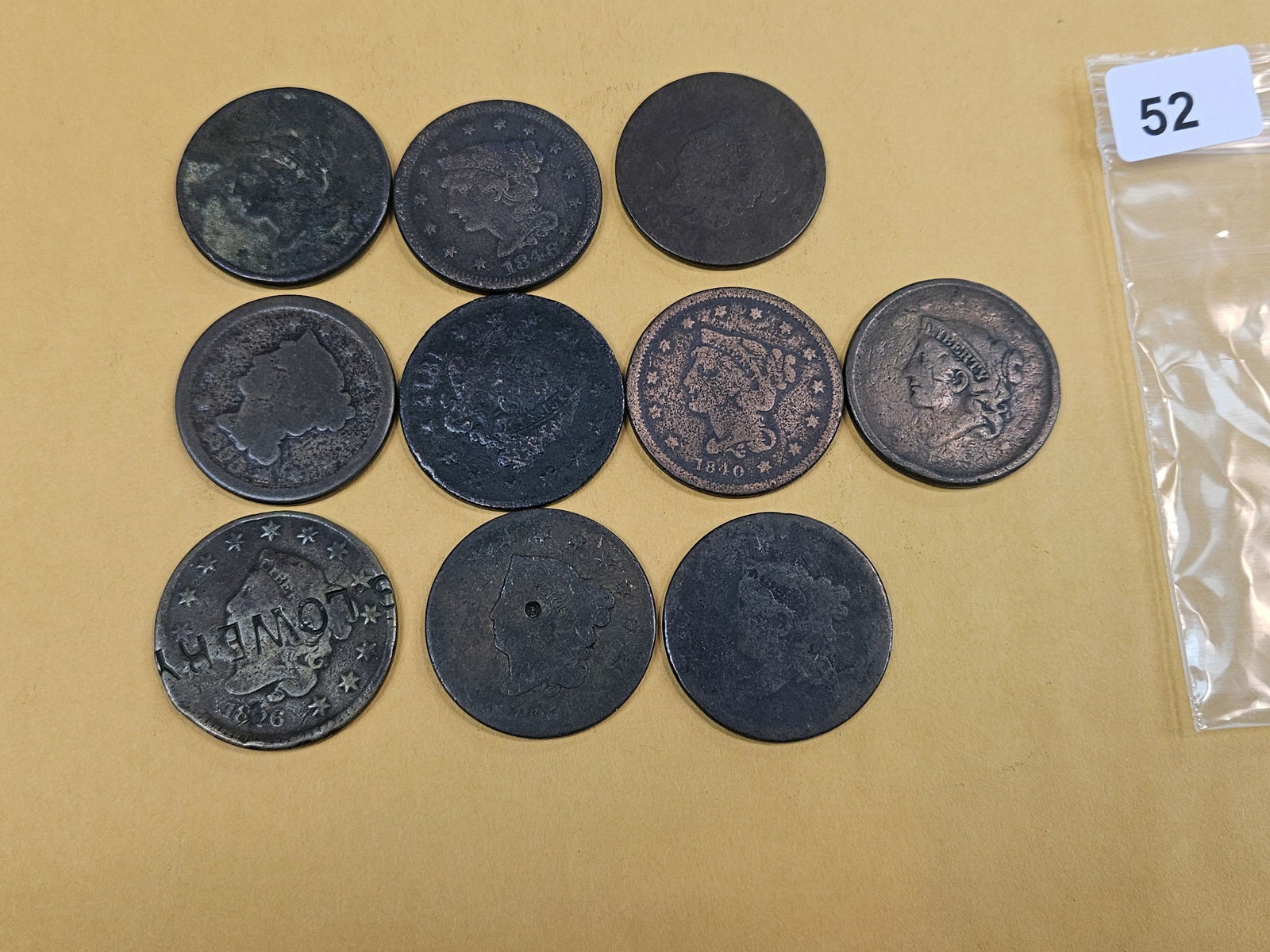 Ten Mixed Large Cents - 2
