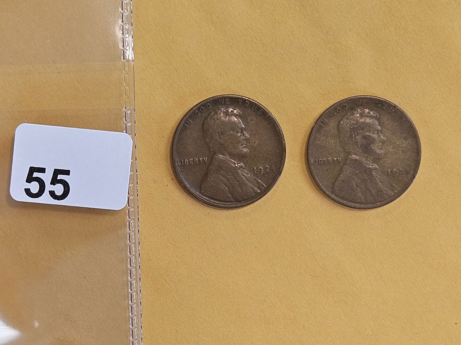 Two Semi-key 1924-D Wheat cents - 2