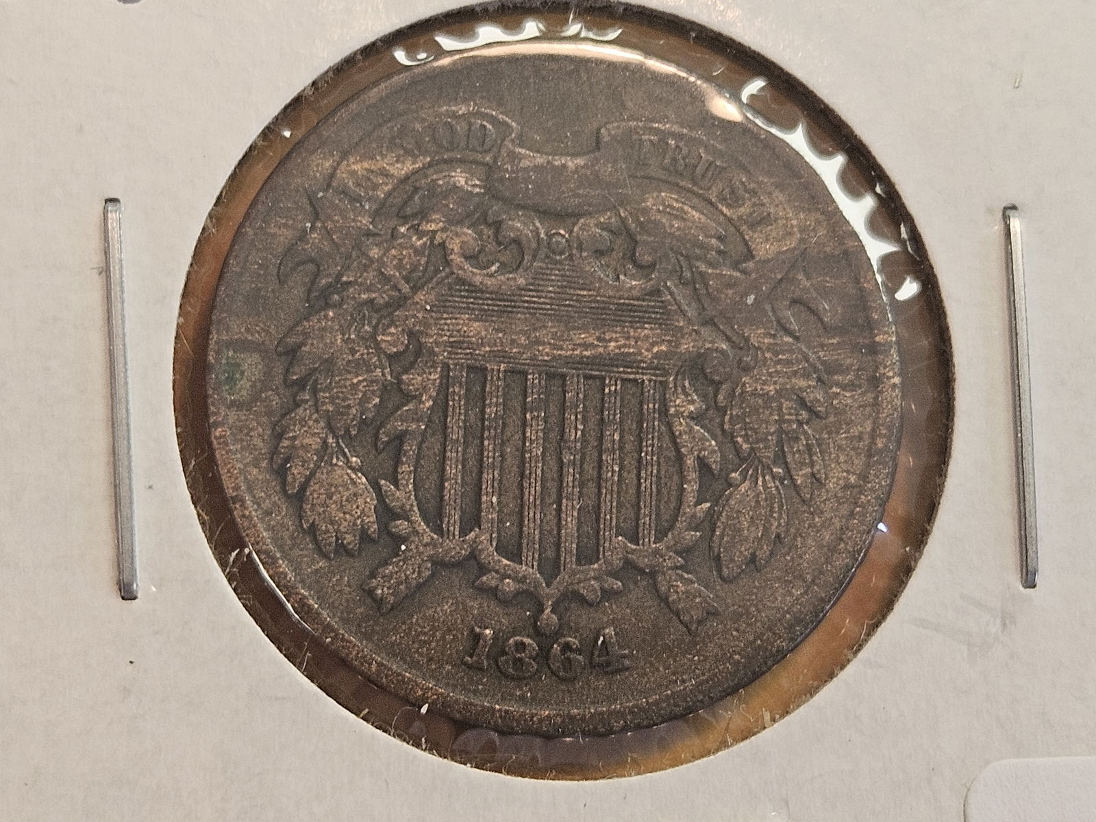 1864 Two Cent piece in Very Fine plus - 3