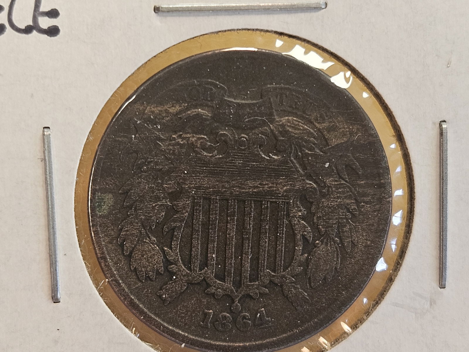 1864 Two Cent piece in Very Fine plus - 4
