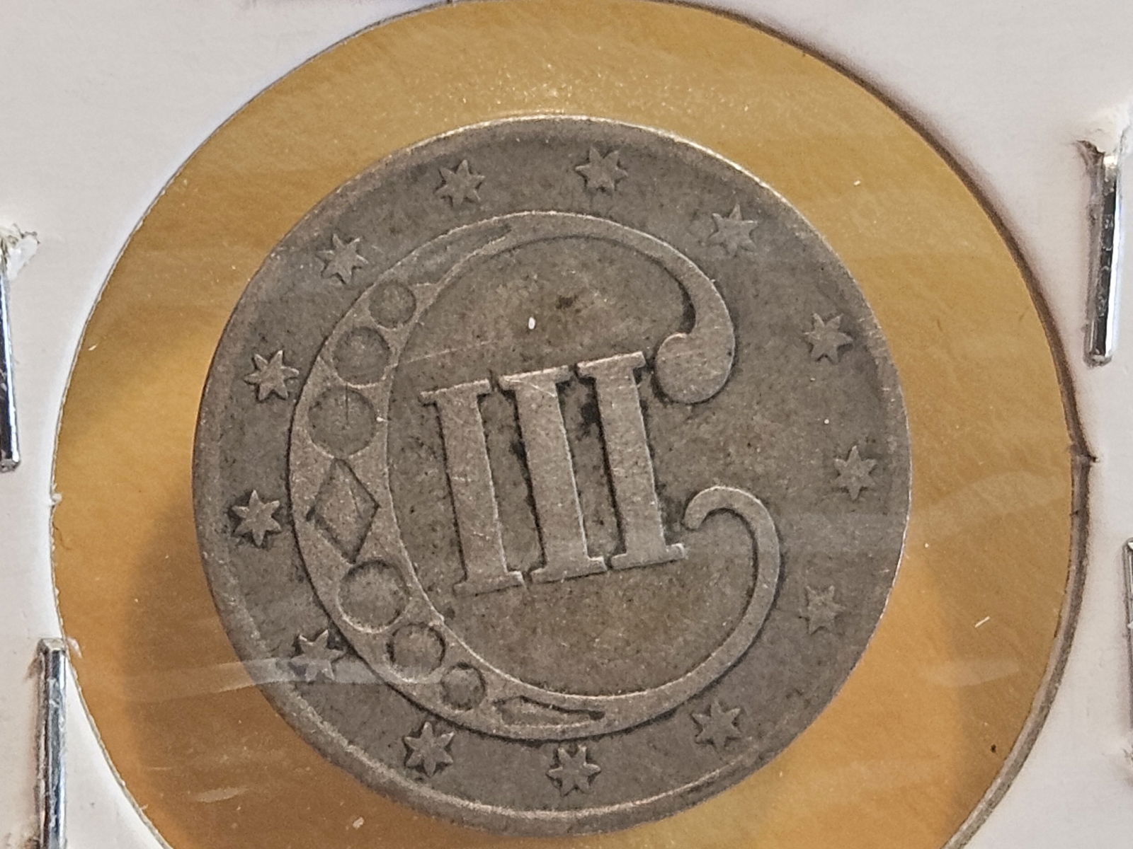 1852 Three cent silver Trime in Very Fine - 3