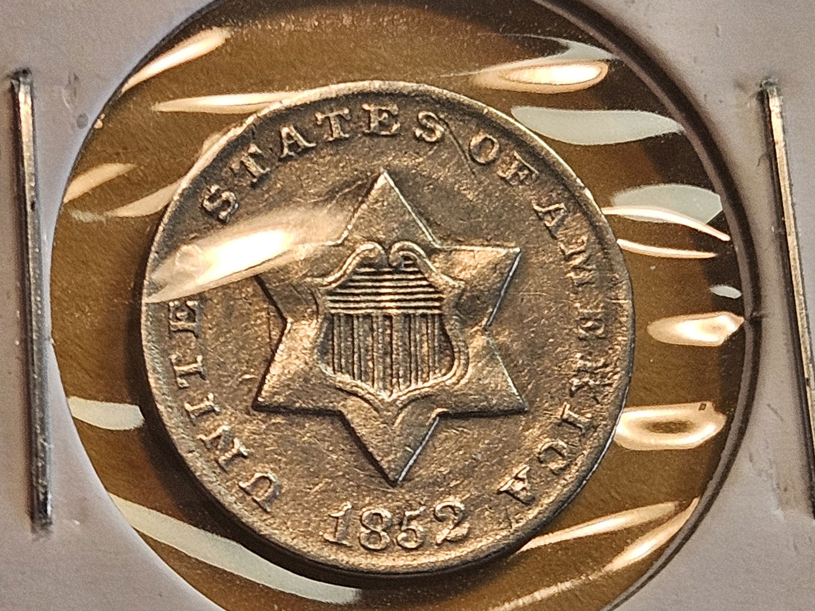 Nicer 1852 Three Cent Silver Trime - 3