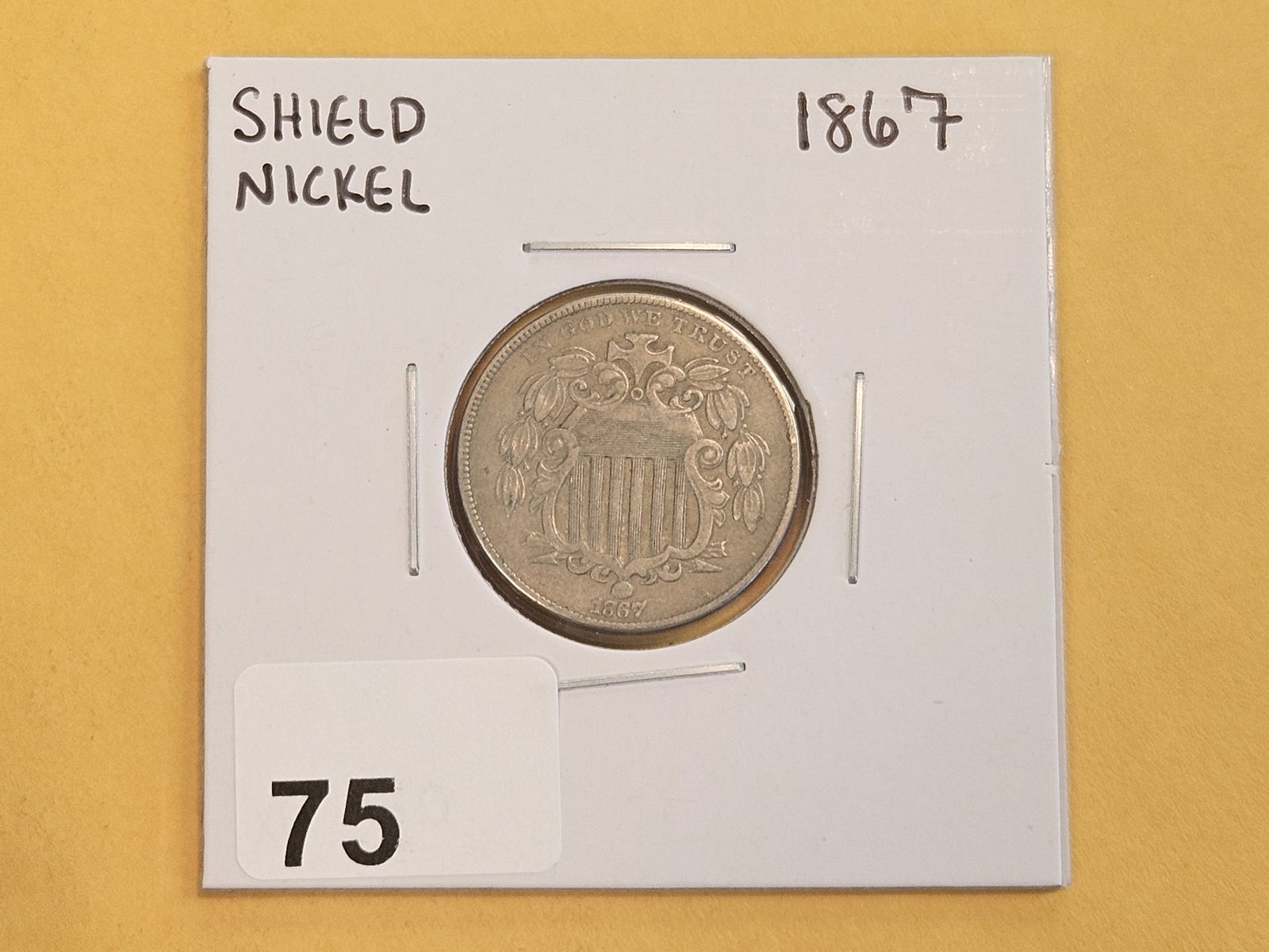 1867 No Rays Shield Nickel - 2