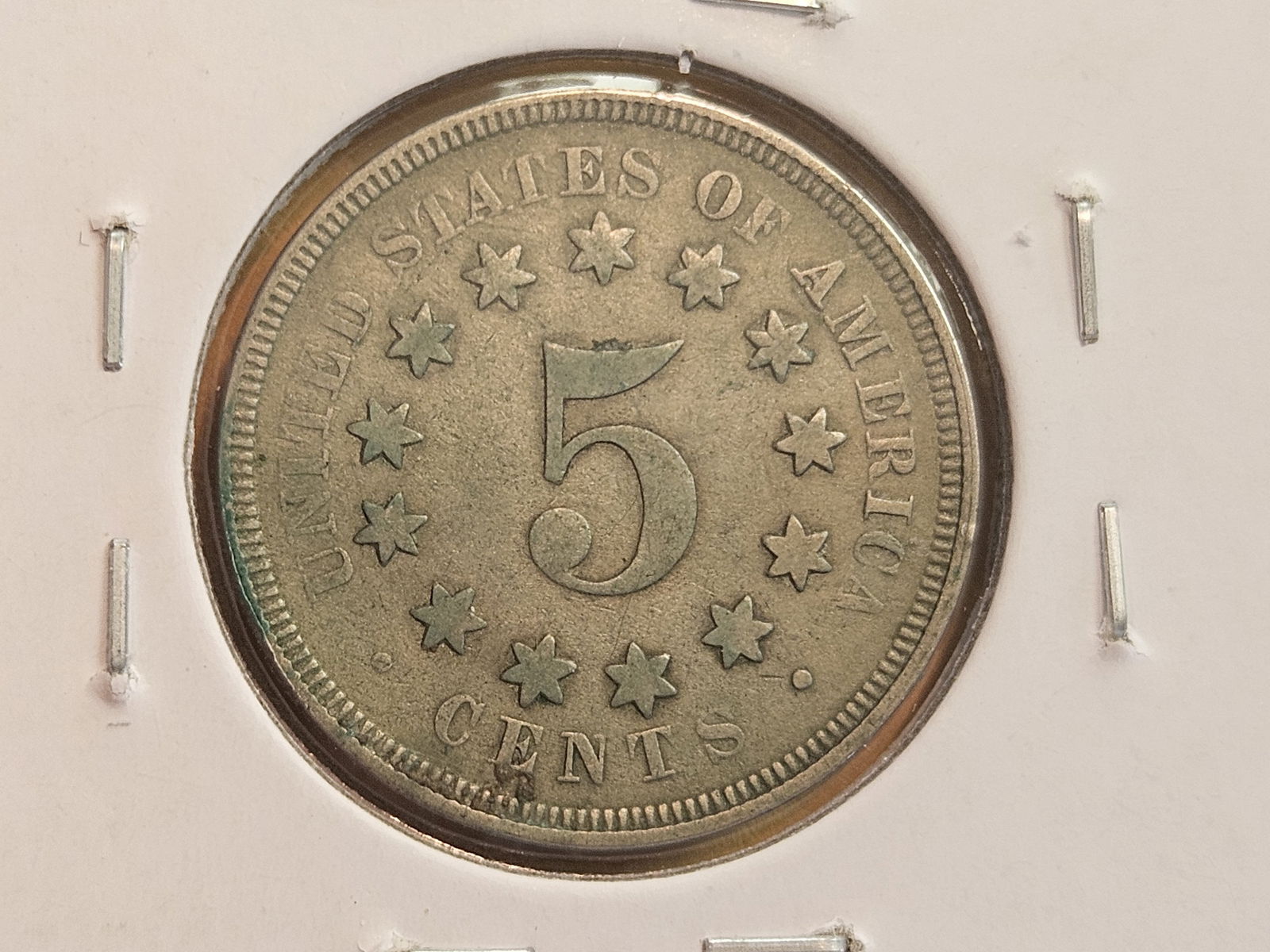 1867 No Rays Shield Nickel - 3