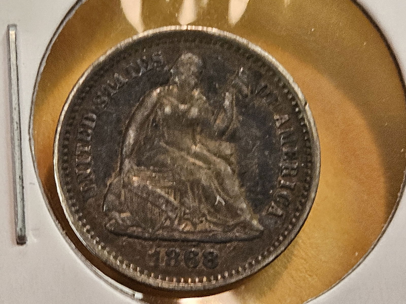 Better Grade 1868-S Seated Liberty silver Half Dime in Extra Fine plus - 5