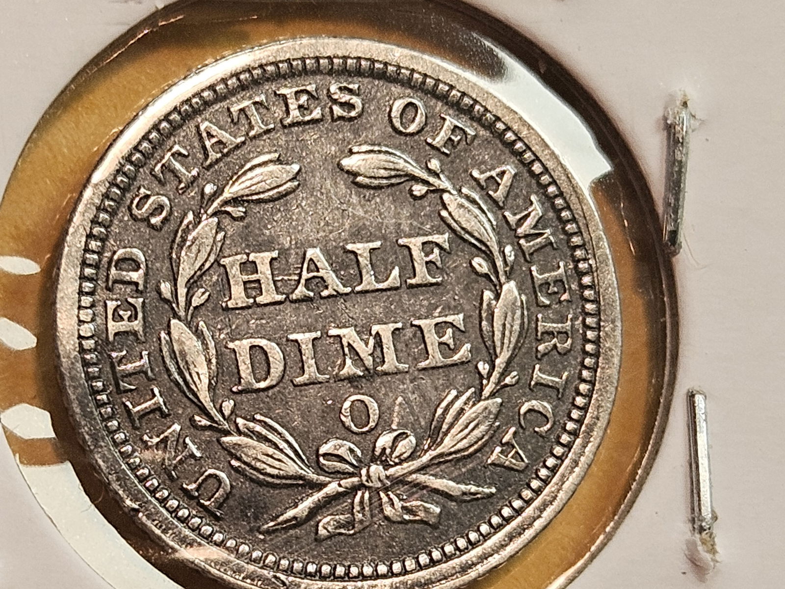 1857-O Seated Liberty silver Half Dime - 4