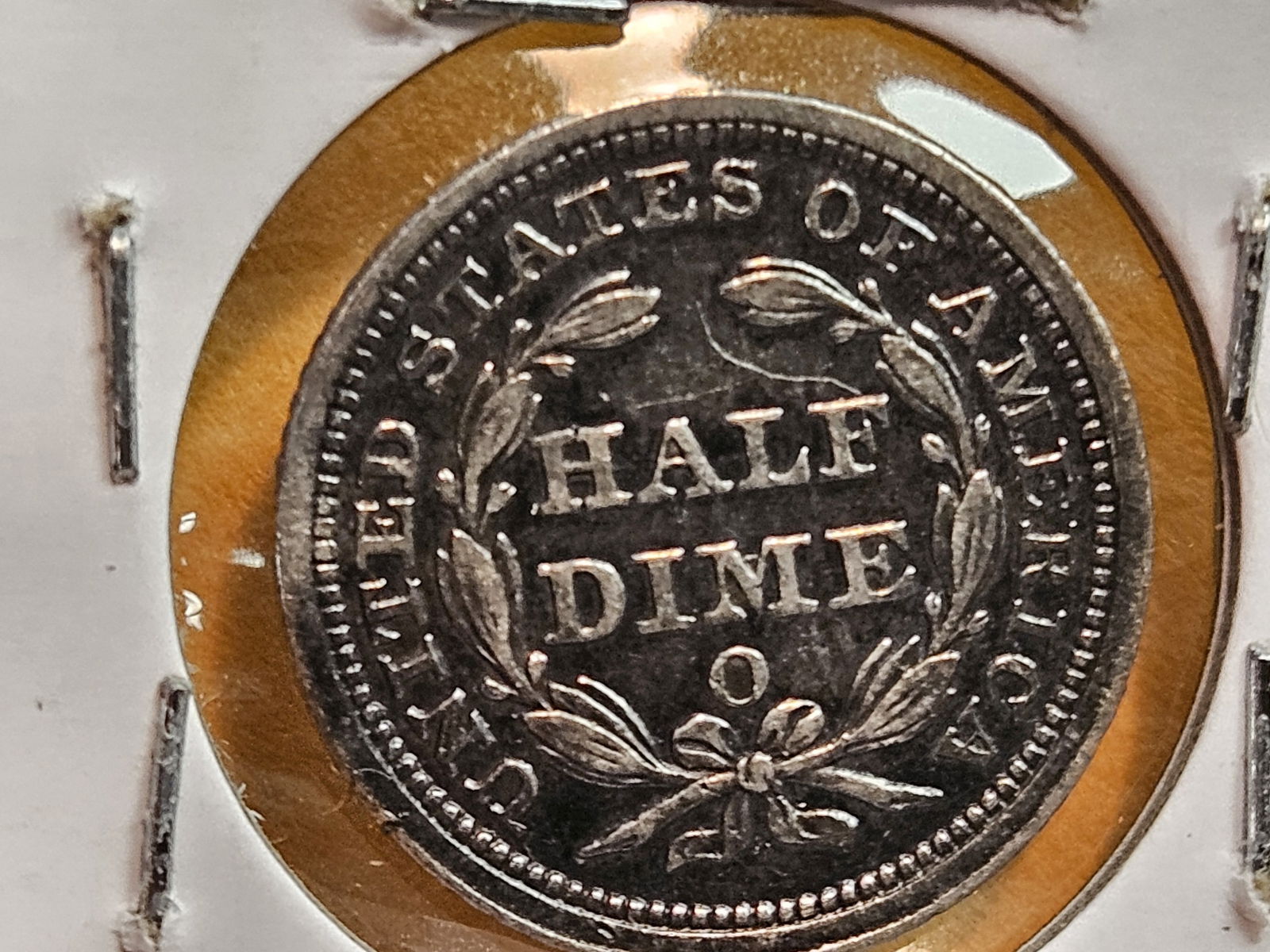 1857-O Seated Liberty silver Half Dime - 5