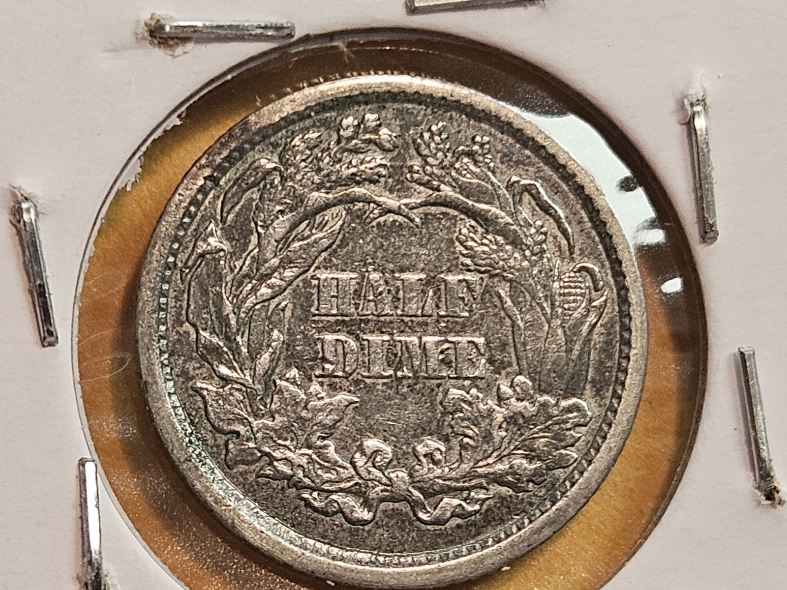 1861 and 1869-S Seated Liberty silver half-dimes - 3