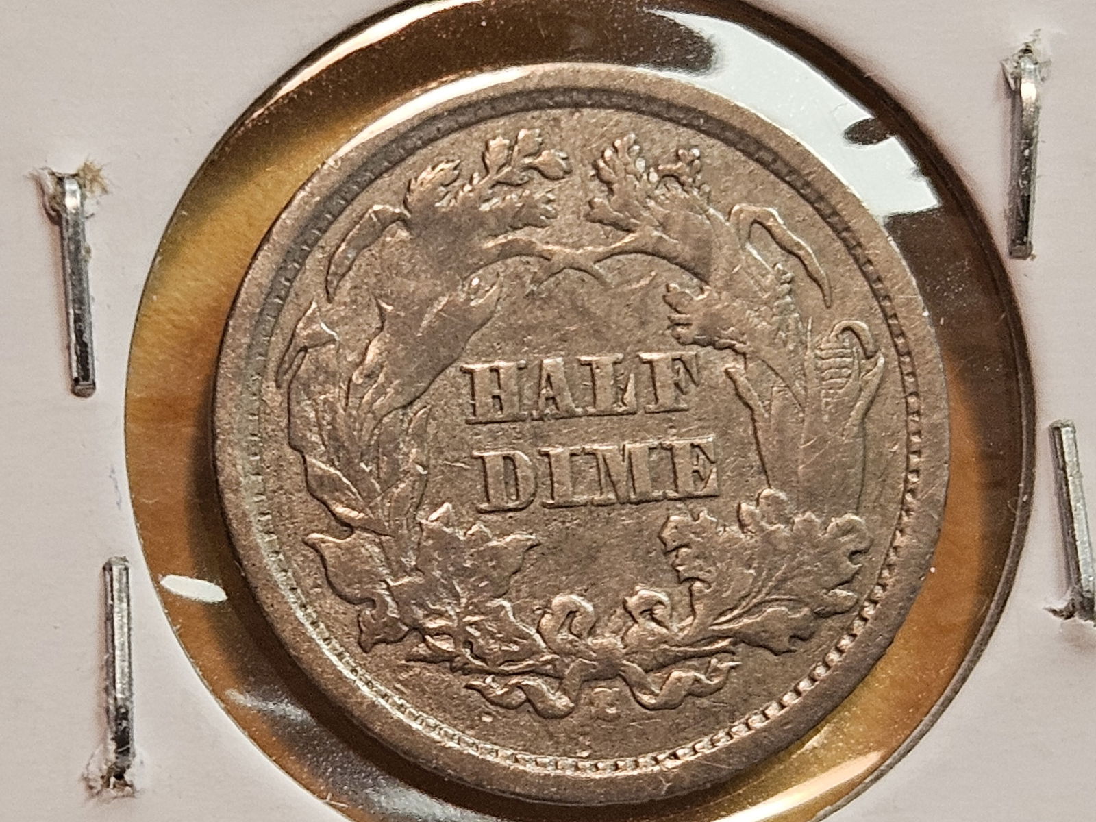 1861 and 1869-S Seated Liberty silver half-dimes - 5