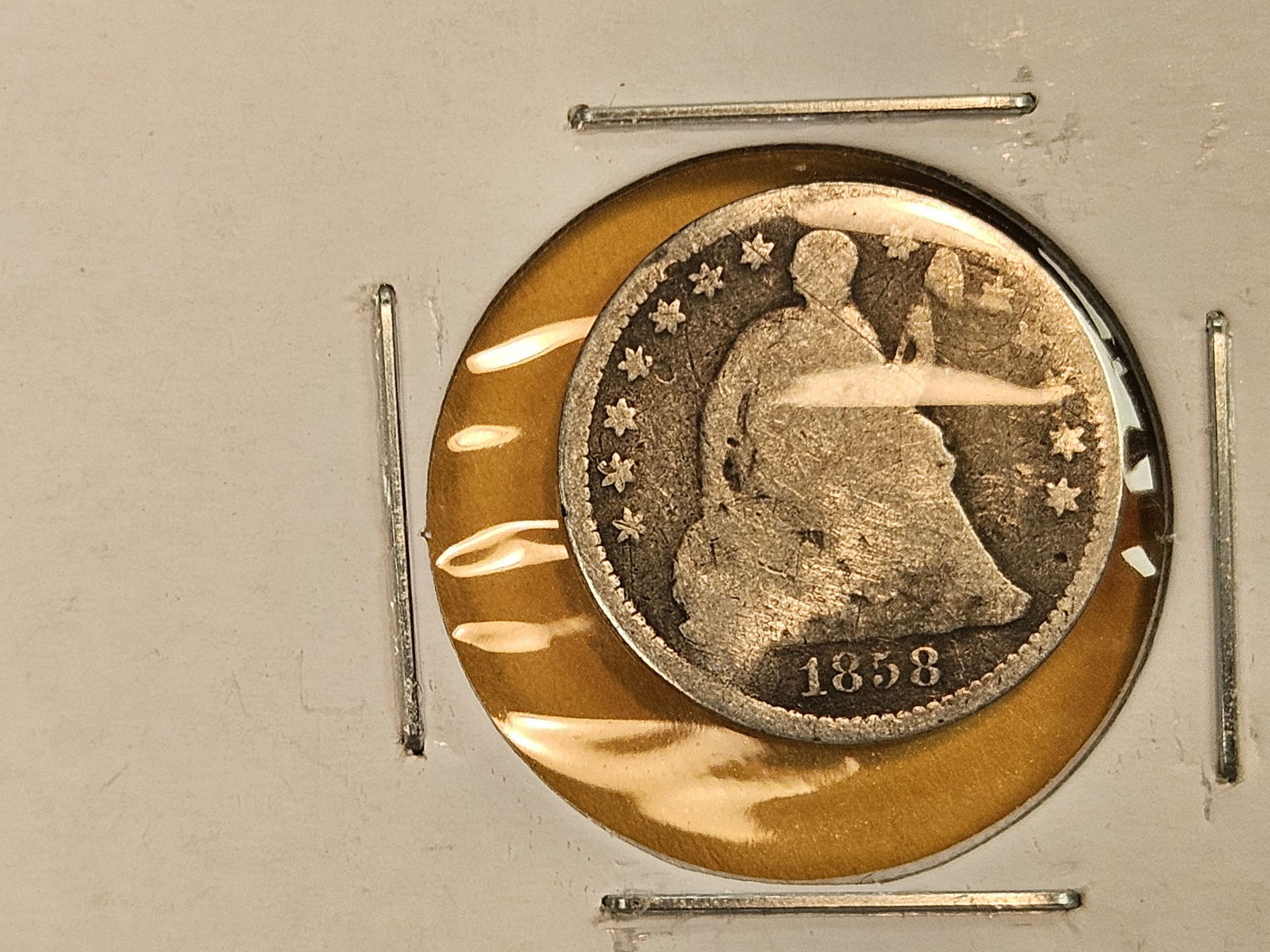 Three different Seated Liberty silver Half-Dimes - 3