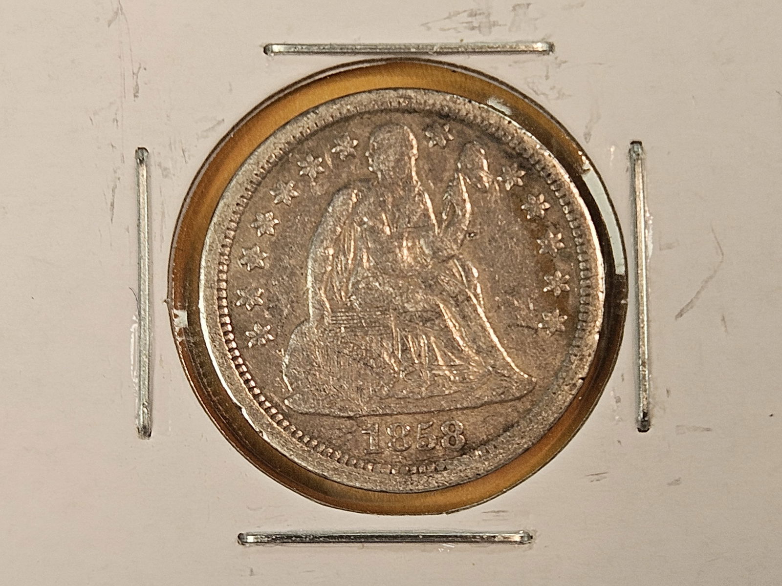 Four mixed silver Seated Liberty Dimes - 2