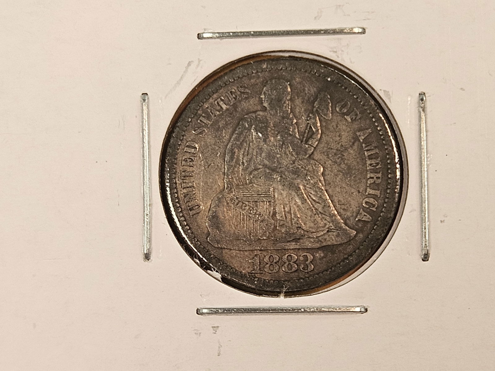 Four mixed silver Seated Liberty Dimes - 3