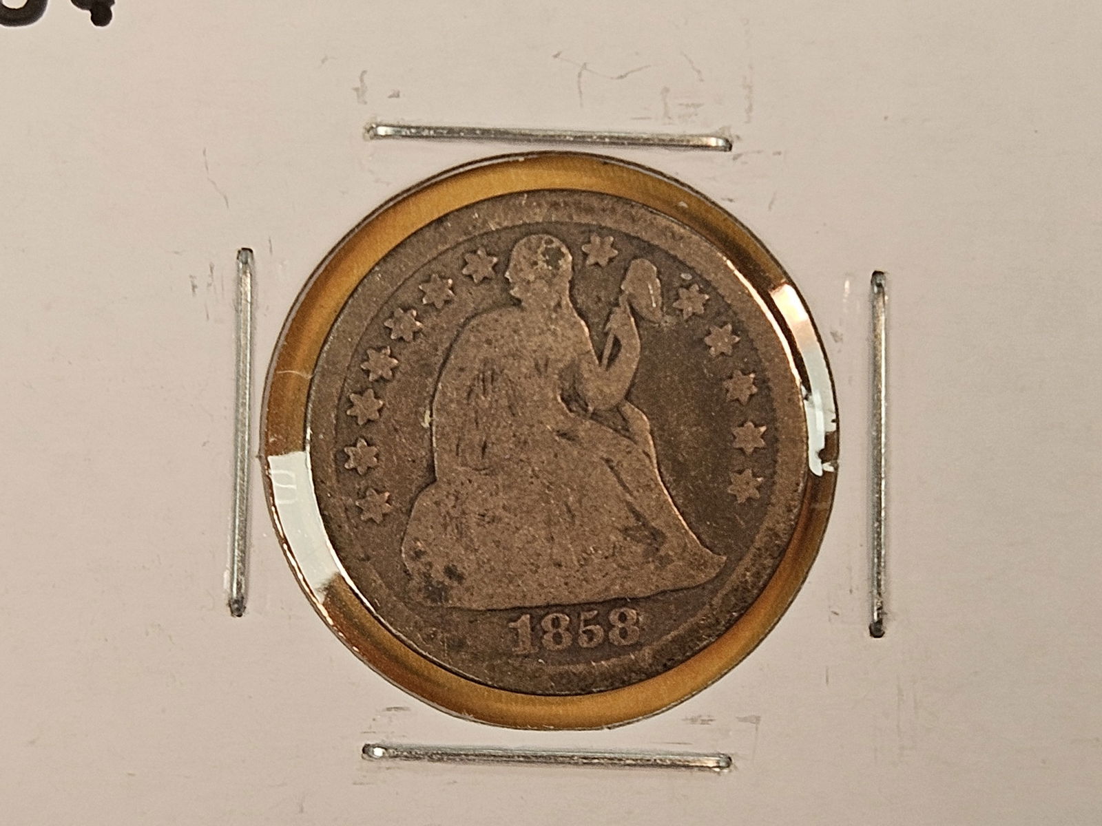 Four mixed silver Seated Liberty Dimes - 4