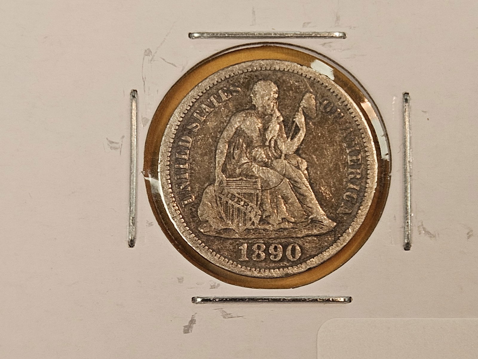 Four mixed silver Seated Liberty Dimes - 5