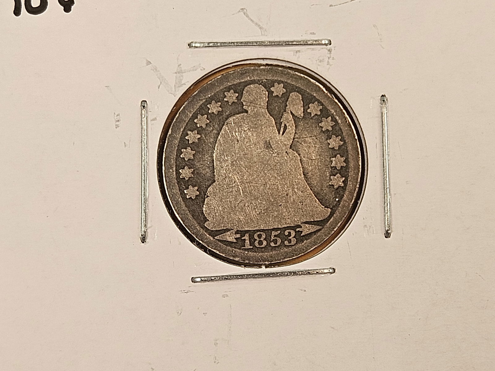 Four mixed silver Seated Liberty Dimes - 3