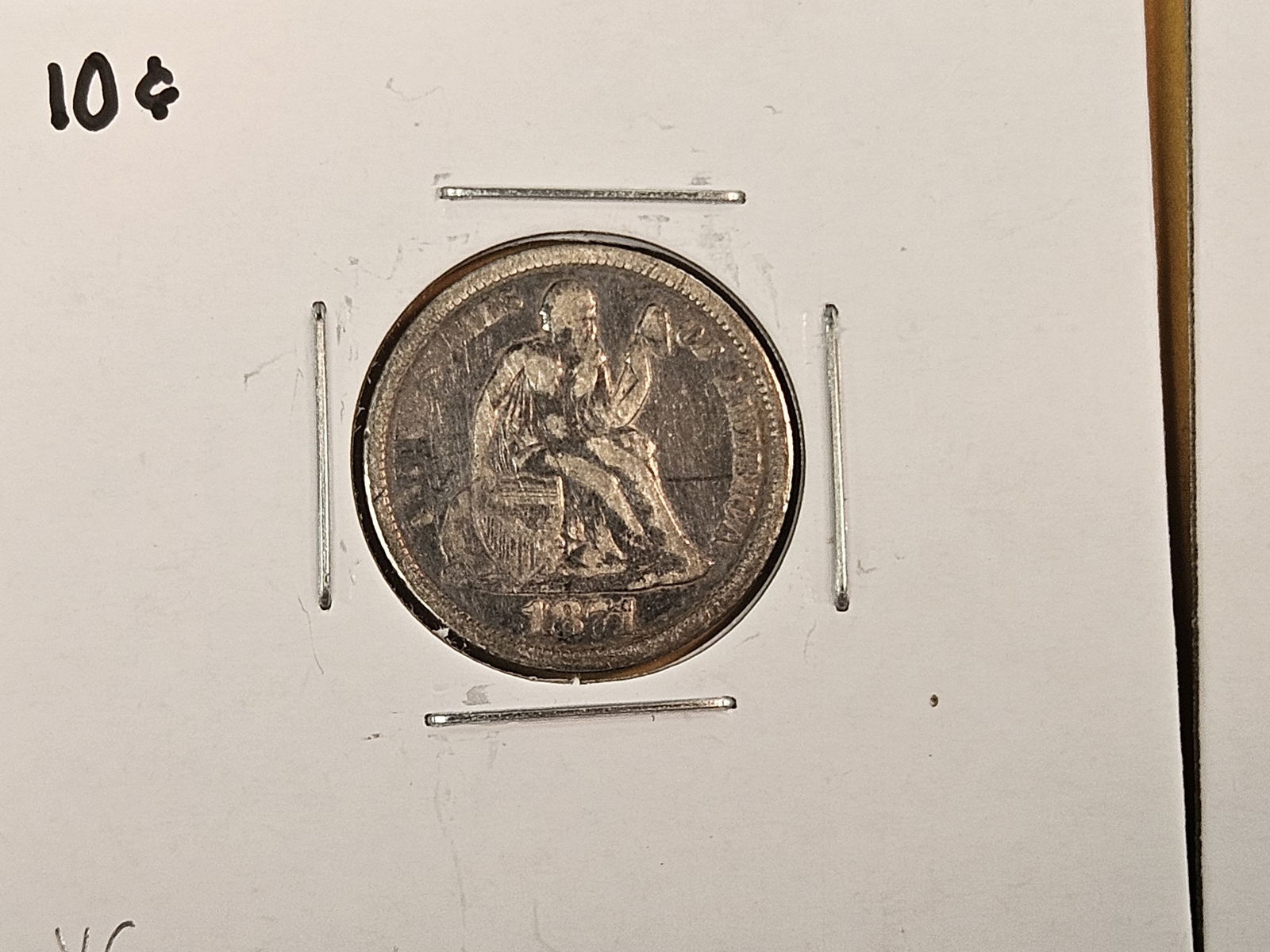 Three mixed silver Seated Liberty Dimes - 2