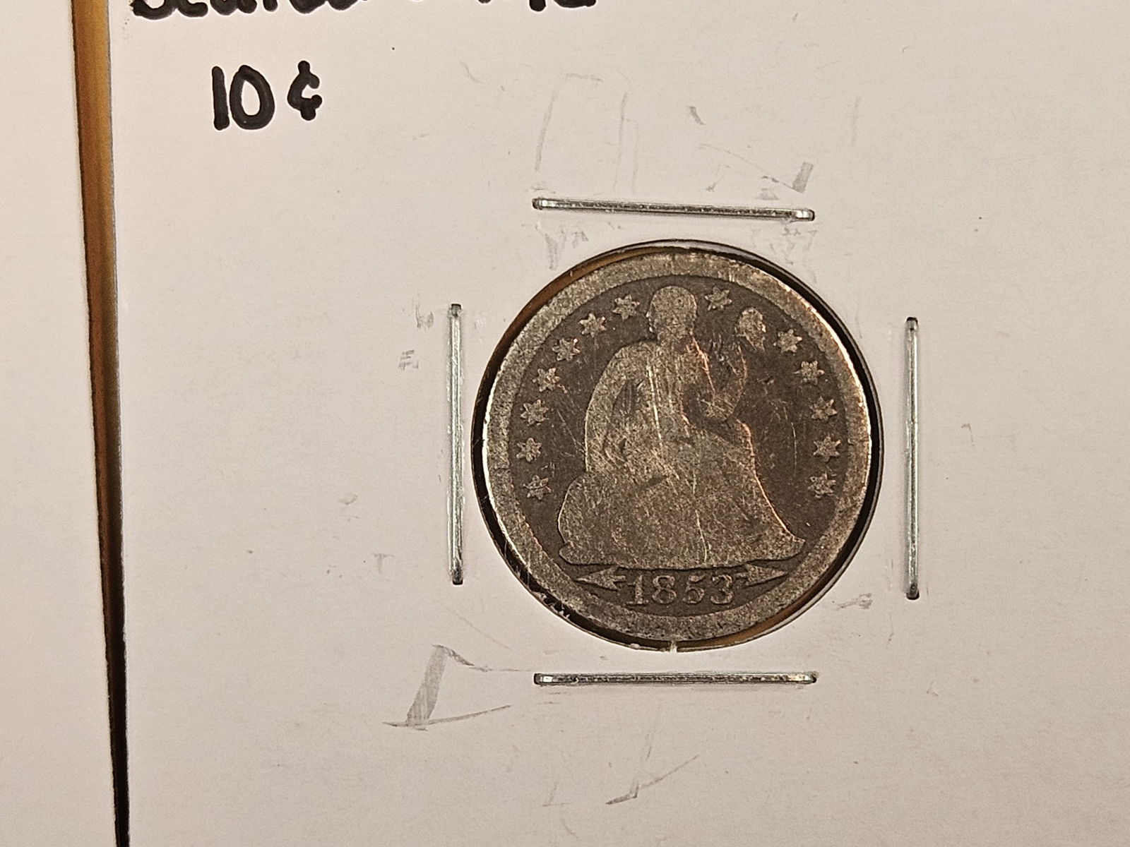 Three mixed silver Seated Liberty Dimes - 3