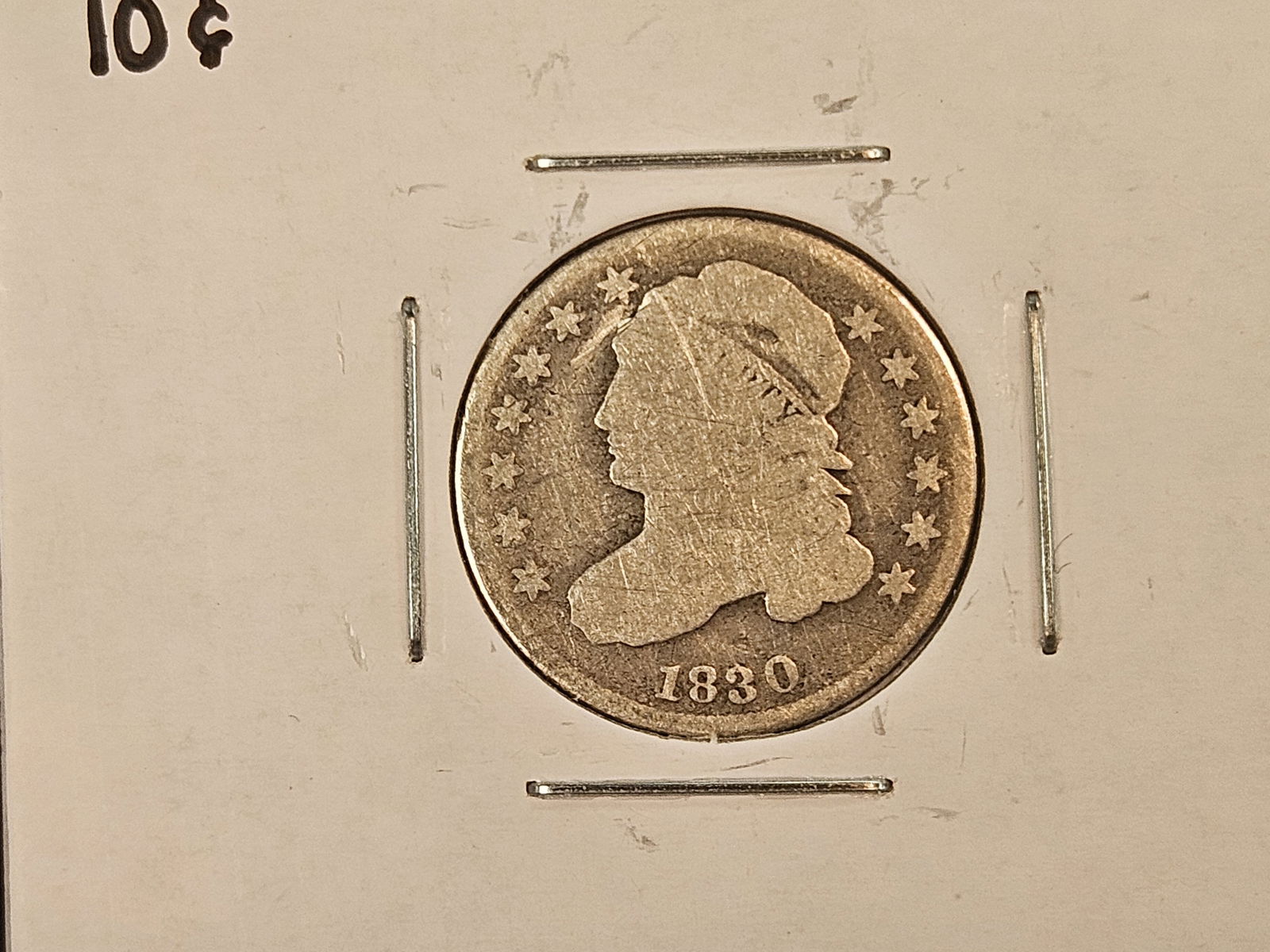 Three different Capped Bust Silver Dimes - 3