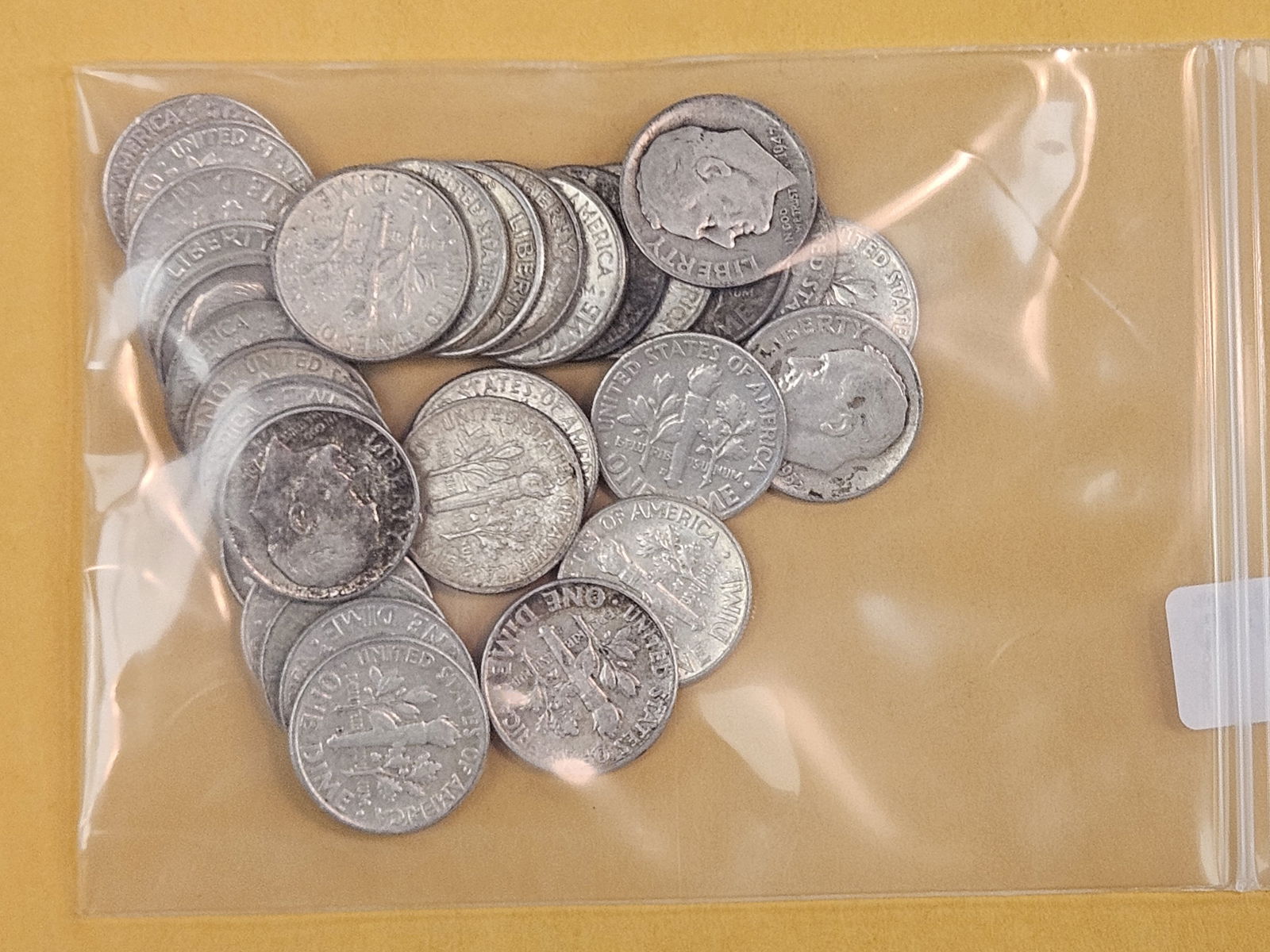 Thirty mixed, silver, Roosevelt Dimes - 2