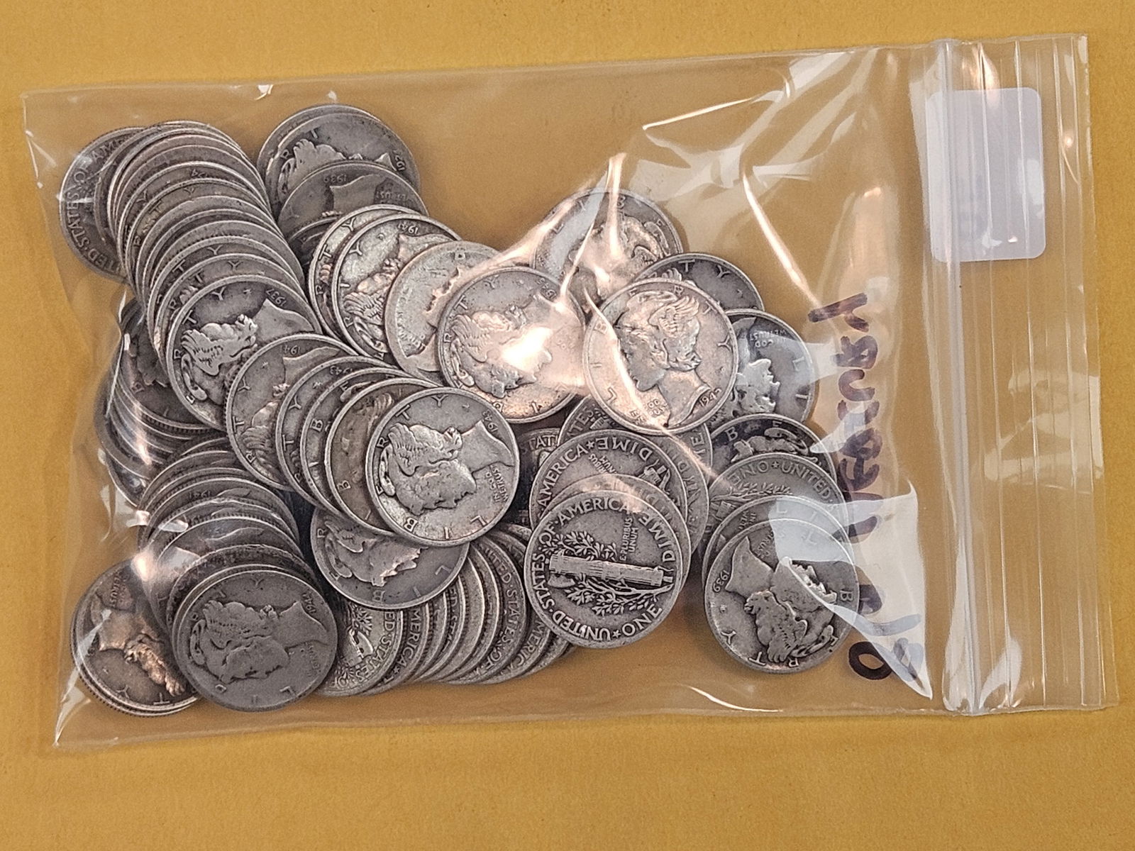 Eighty-six silver Mercury Dimes - 2