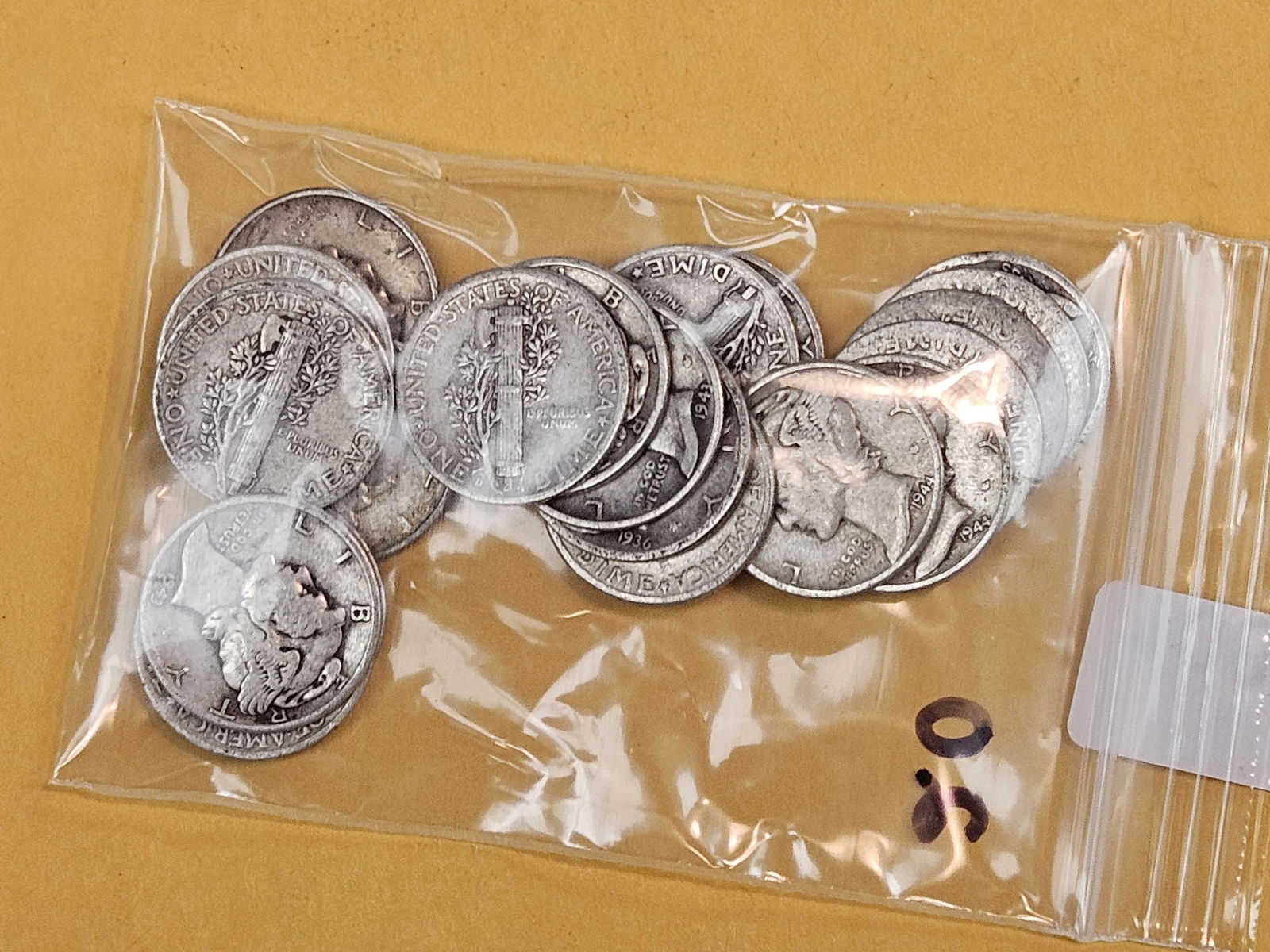 Twenty, mixed, Silver, Mercury Dimes - 2