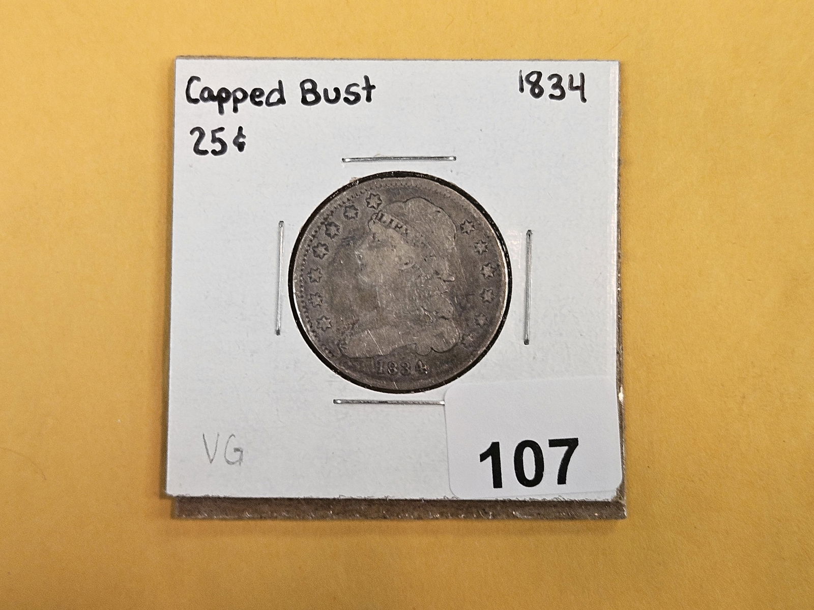 1834 Capped Bust silver Quarter - 2