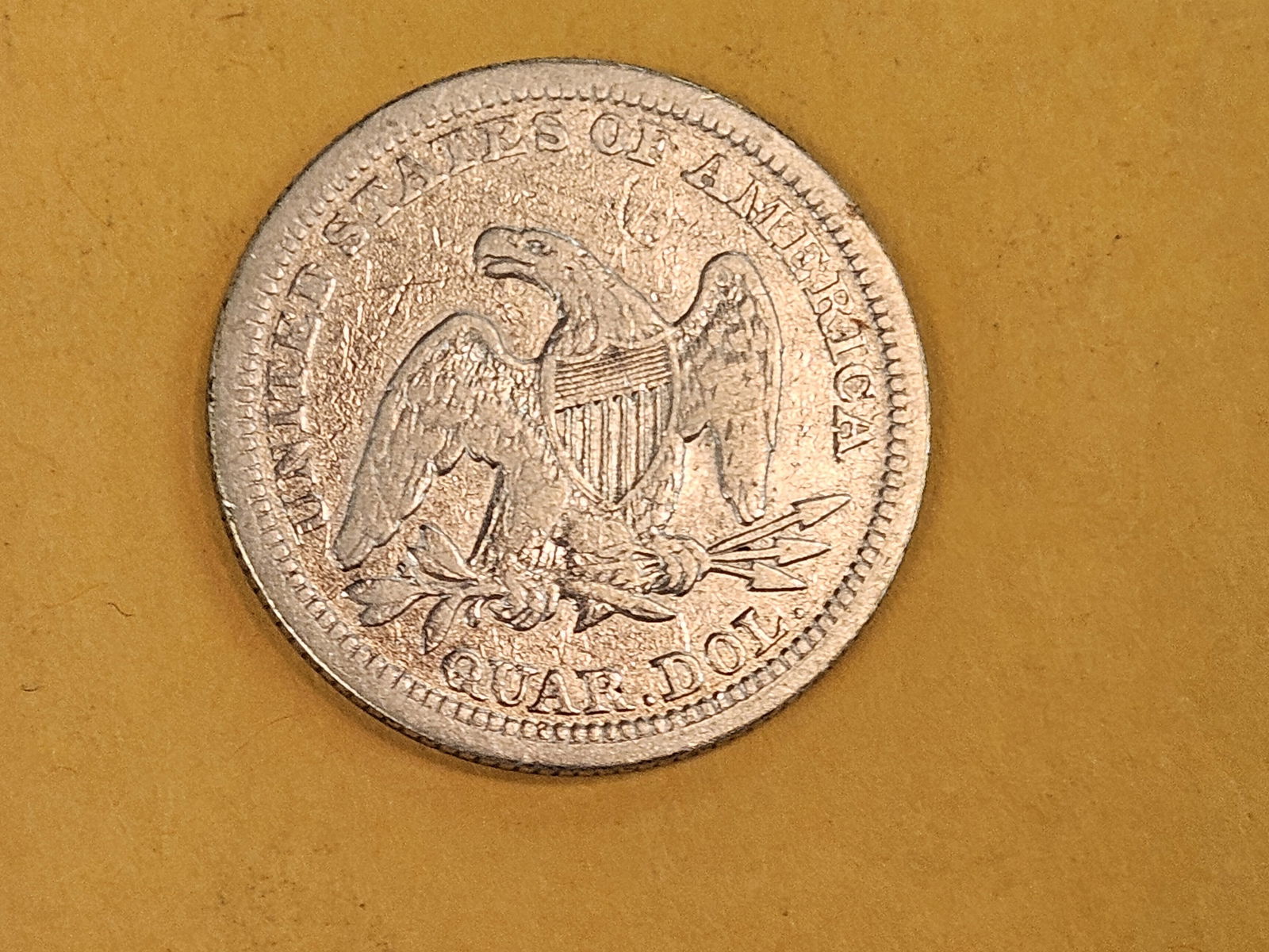 Better date 1850 Seated Liberty silver Quarter - 3